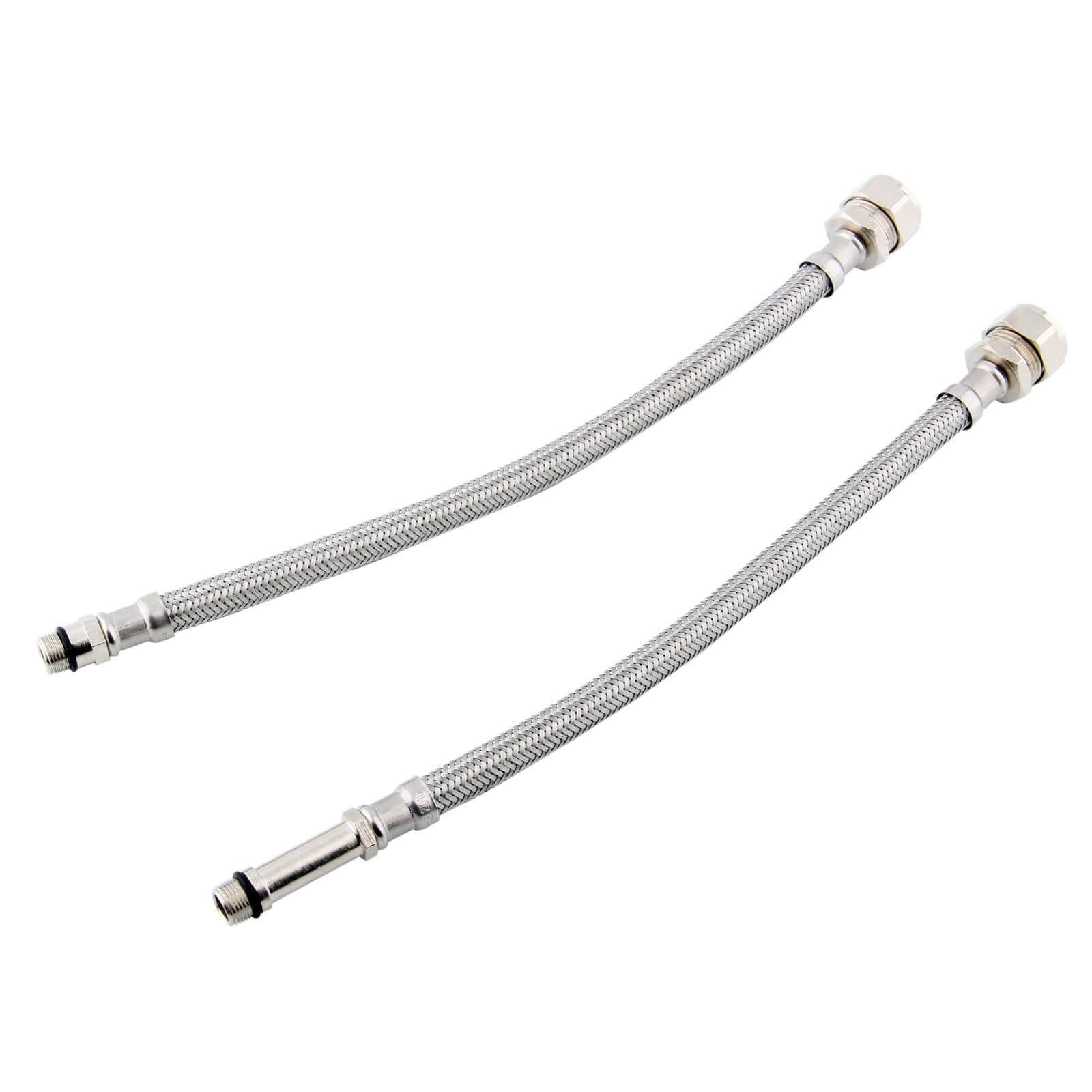Kinetic Flexible MonoB Tap Connector - 15mm x M12 x 300mm - 2 Pack - WRAS Approved