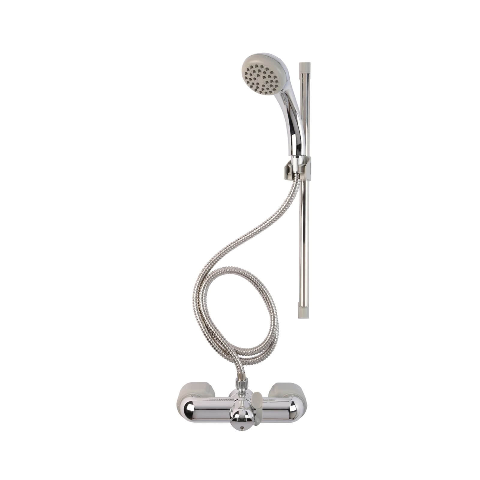 Croydex Push Fit Bath Shower Mixer - Chrome