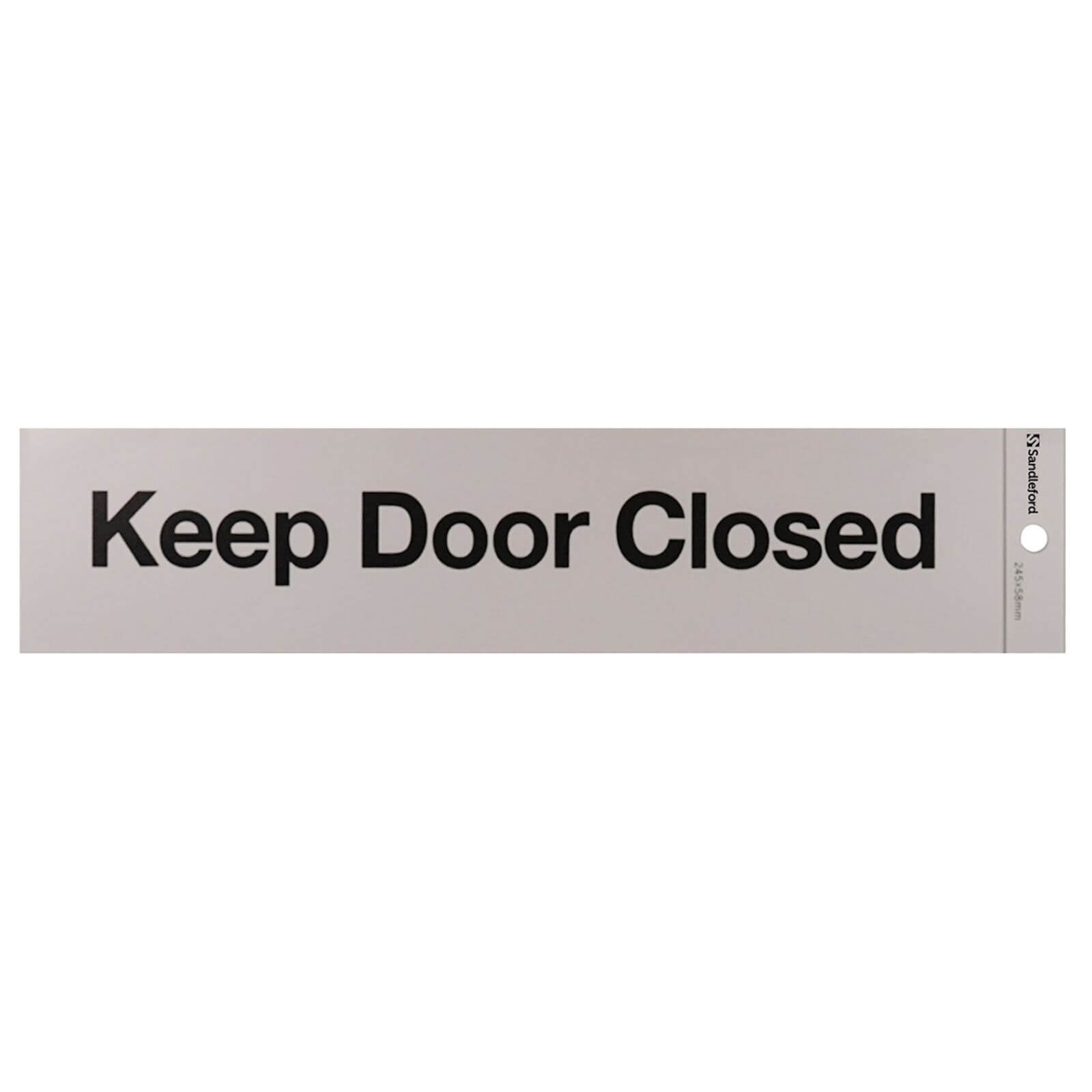 Self Adhesive Keep Door Closed Sign - 245 x 58mm