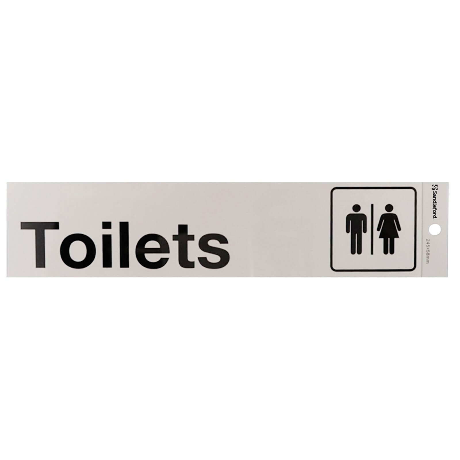 Self Adhesive Men & Ladies Toilet Symbols Sign - 245 x 58mm
