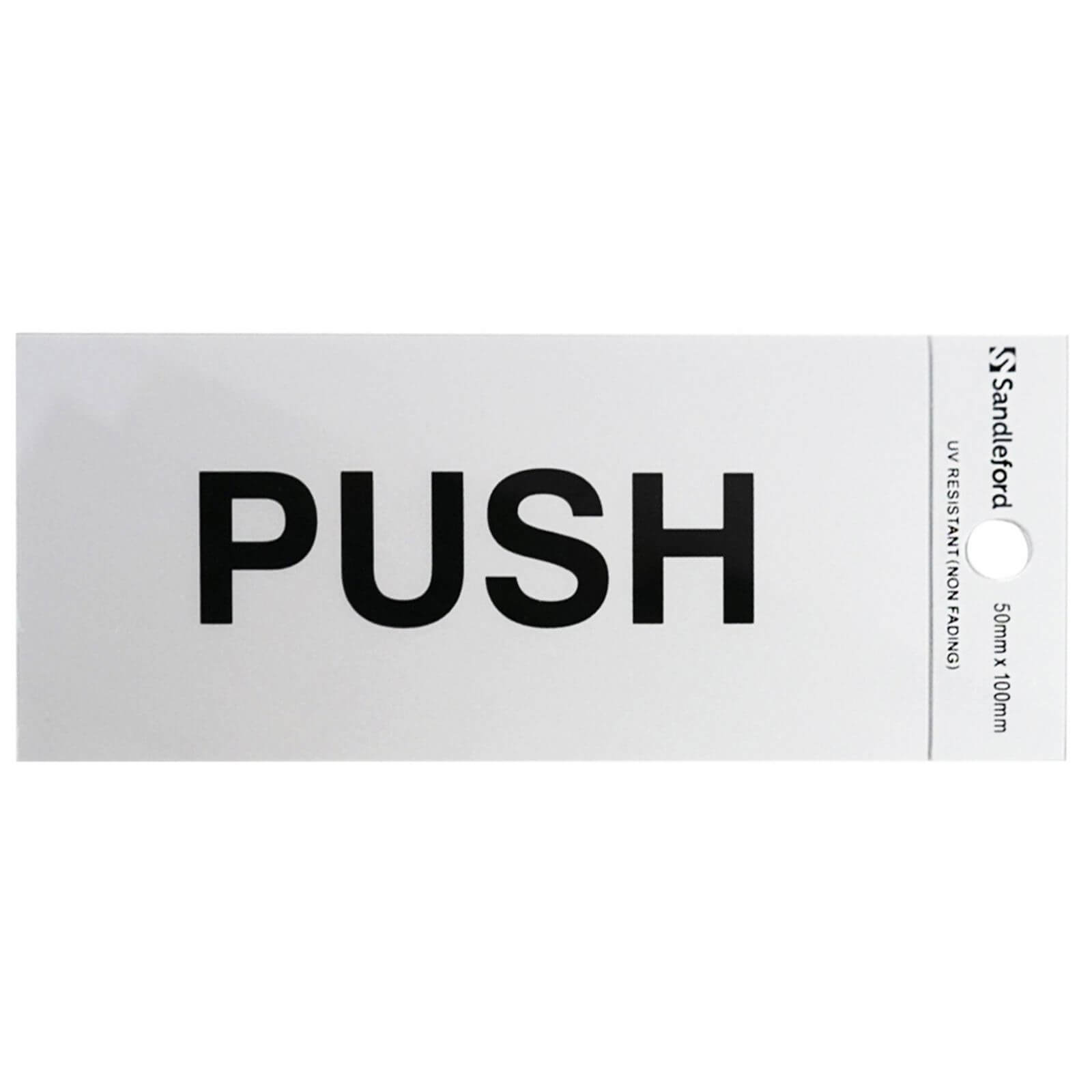 Self Adhesive Push Sign - 100 x 50mm