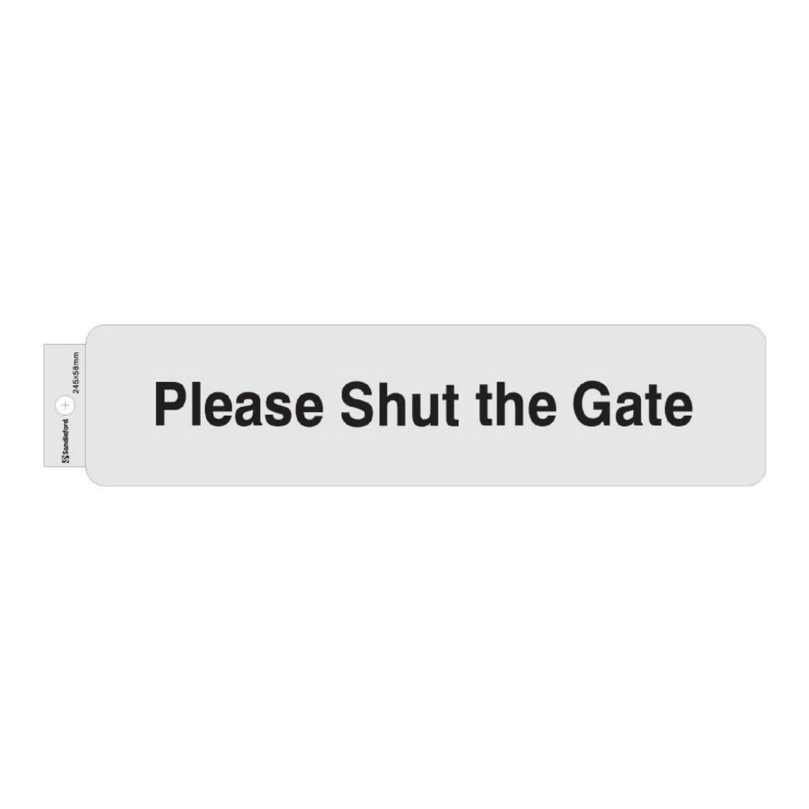 Self Adhesive Please Shut The Gate Sign - 245 x 58mm