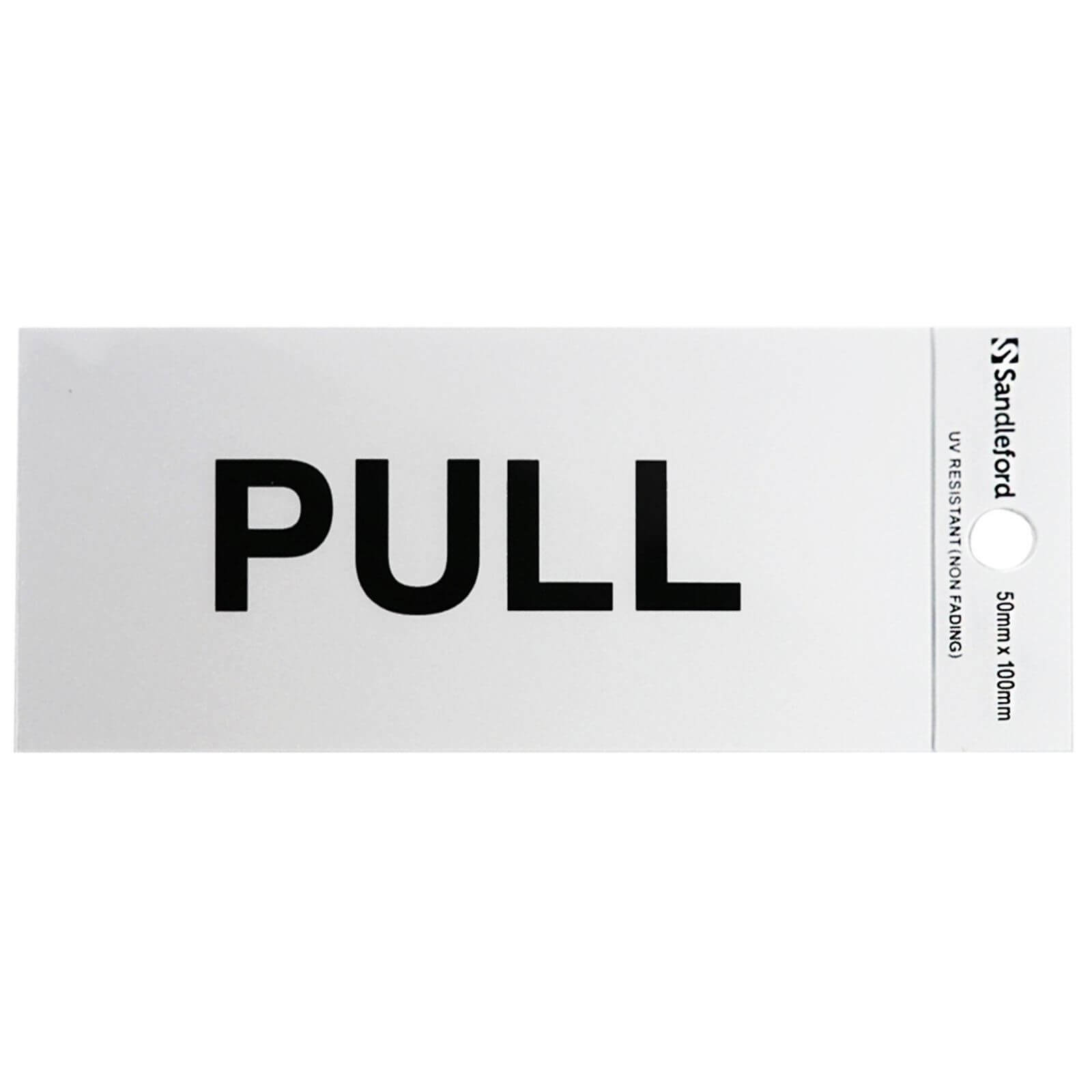 Self Adhesive Pull Sign - 100 x 50mm