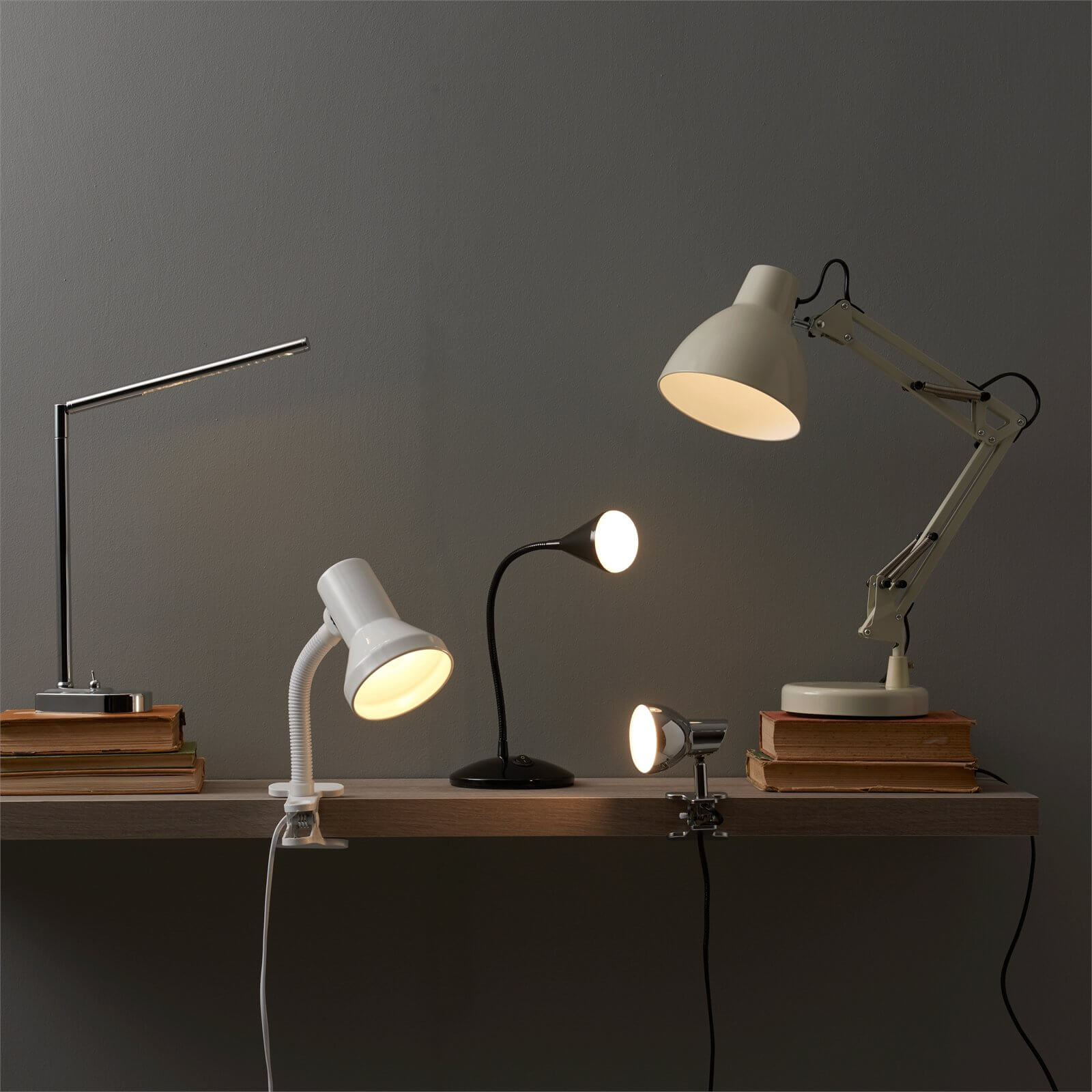 Lucas Angle Desk Lamp - Cream