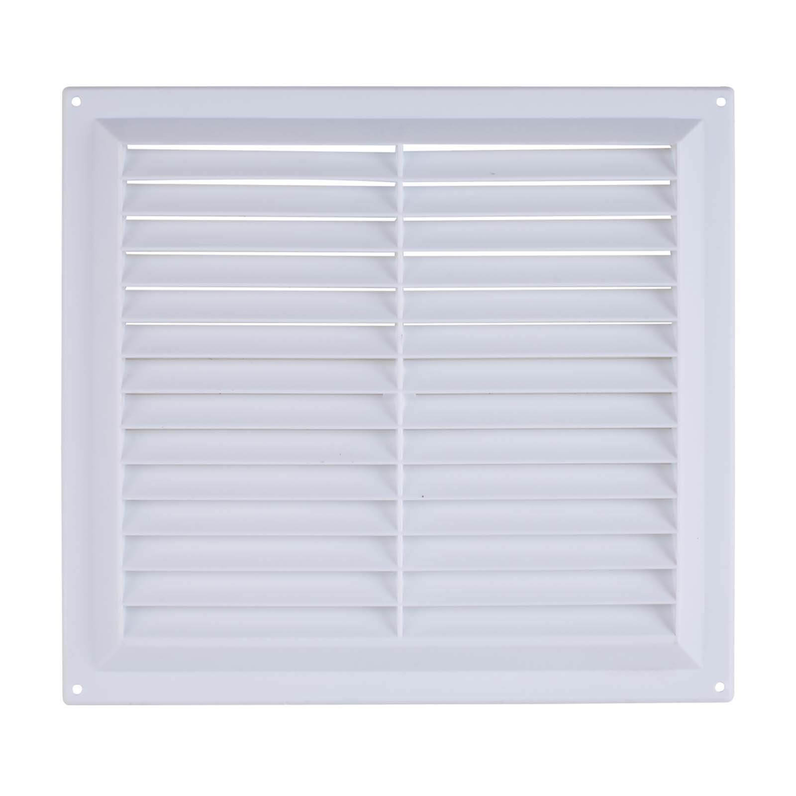Gas Louvred Vent - 229 x 229mm - White Plastic