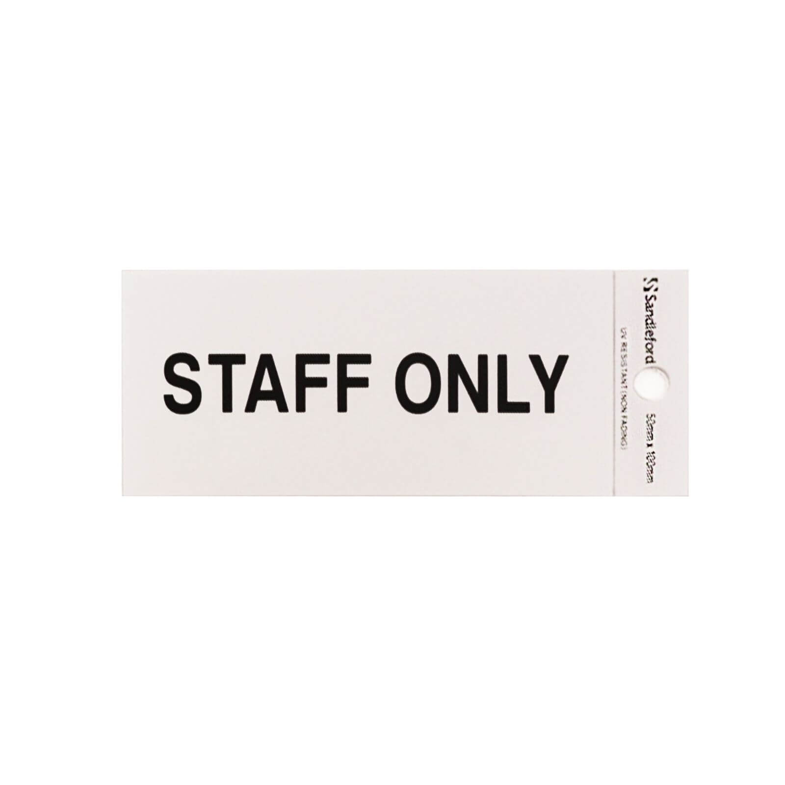 Self Adhesive Staff Only Sign - 100 x 50mm