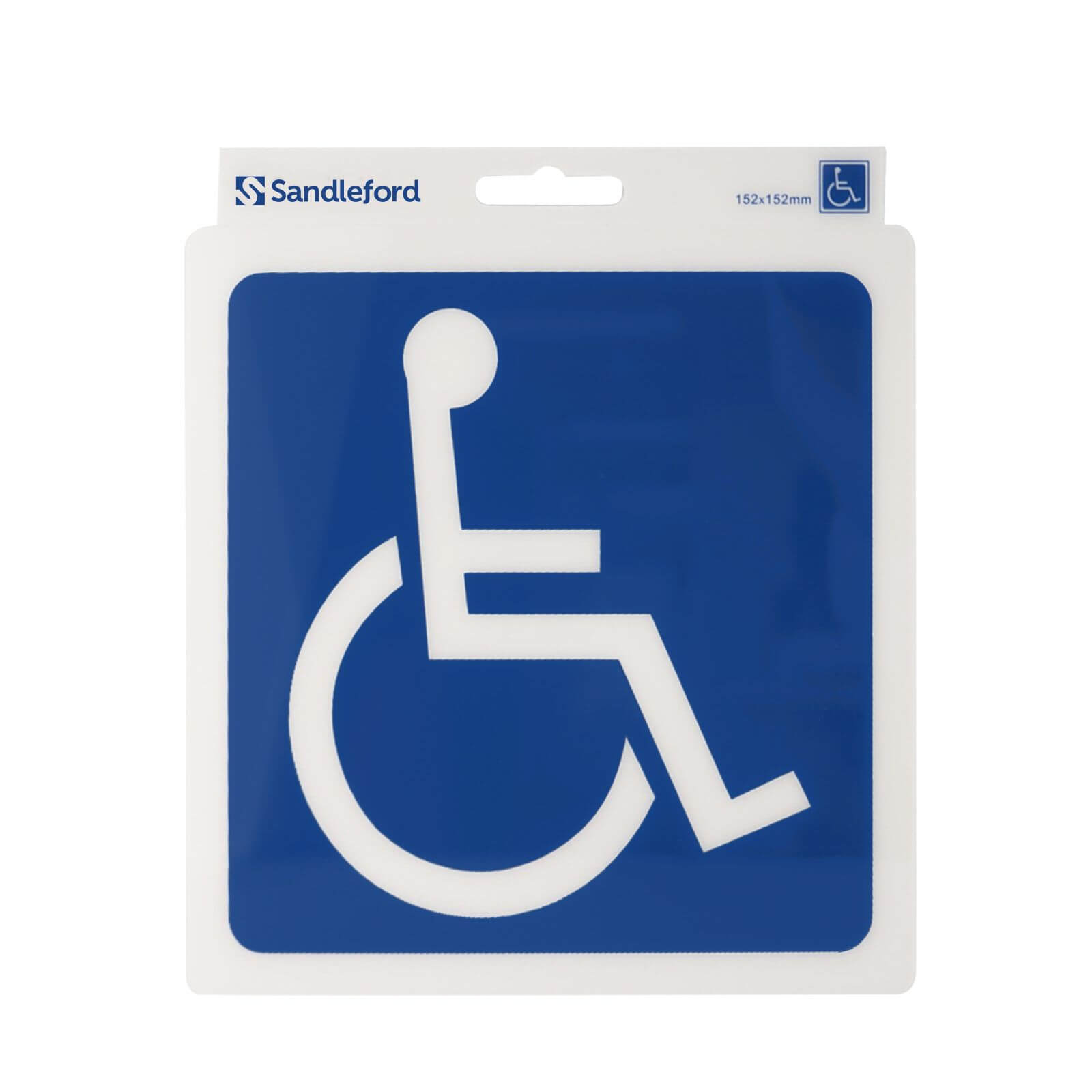 Self Adhesive Disabled Symbol Sign - 152 x 152mm
