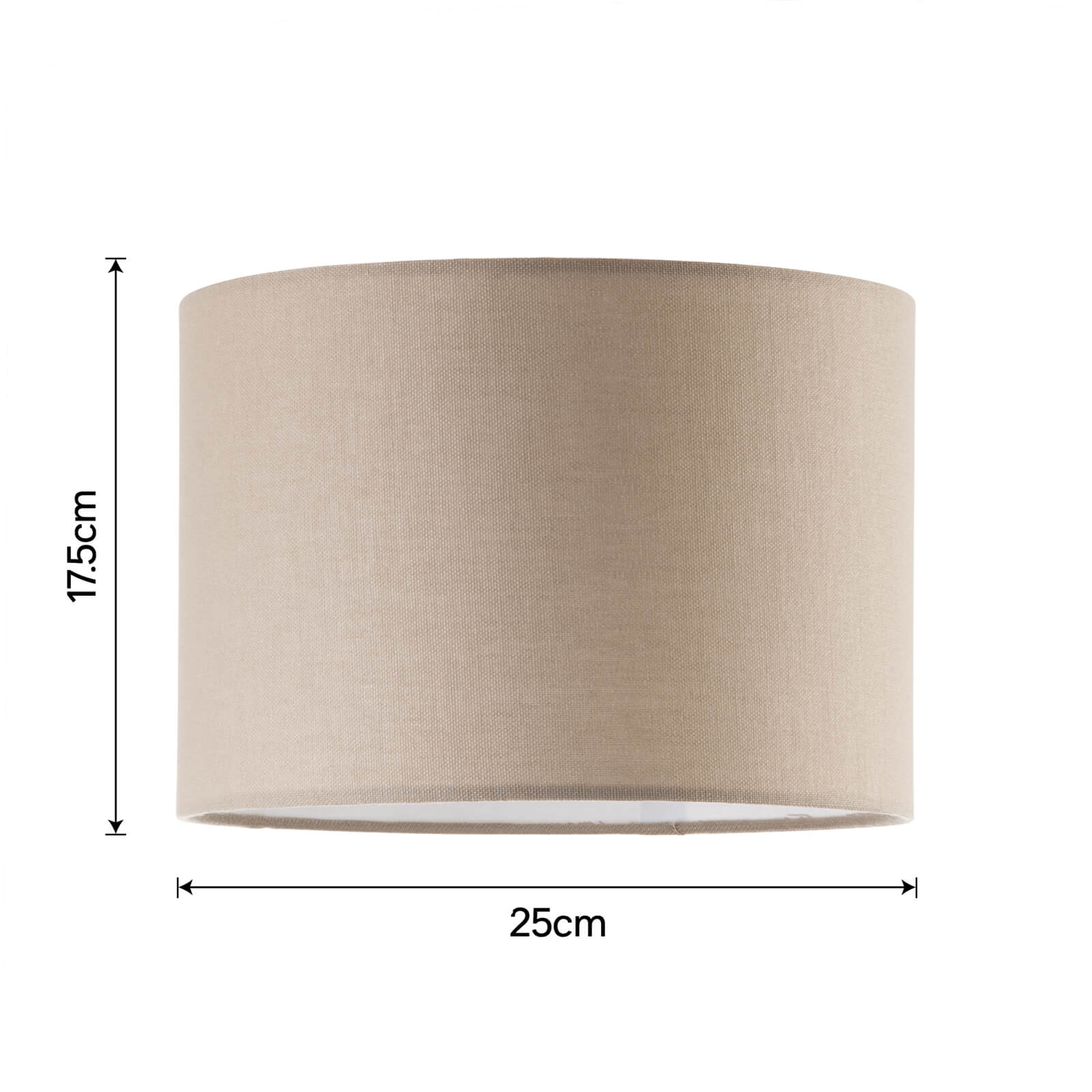 Ada Drum Lamp Shade - 25cm - Taupe