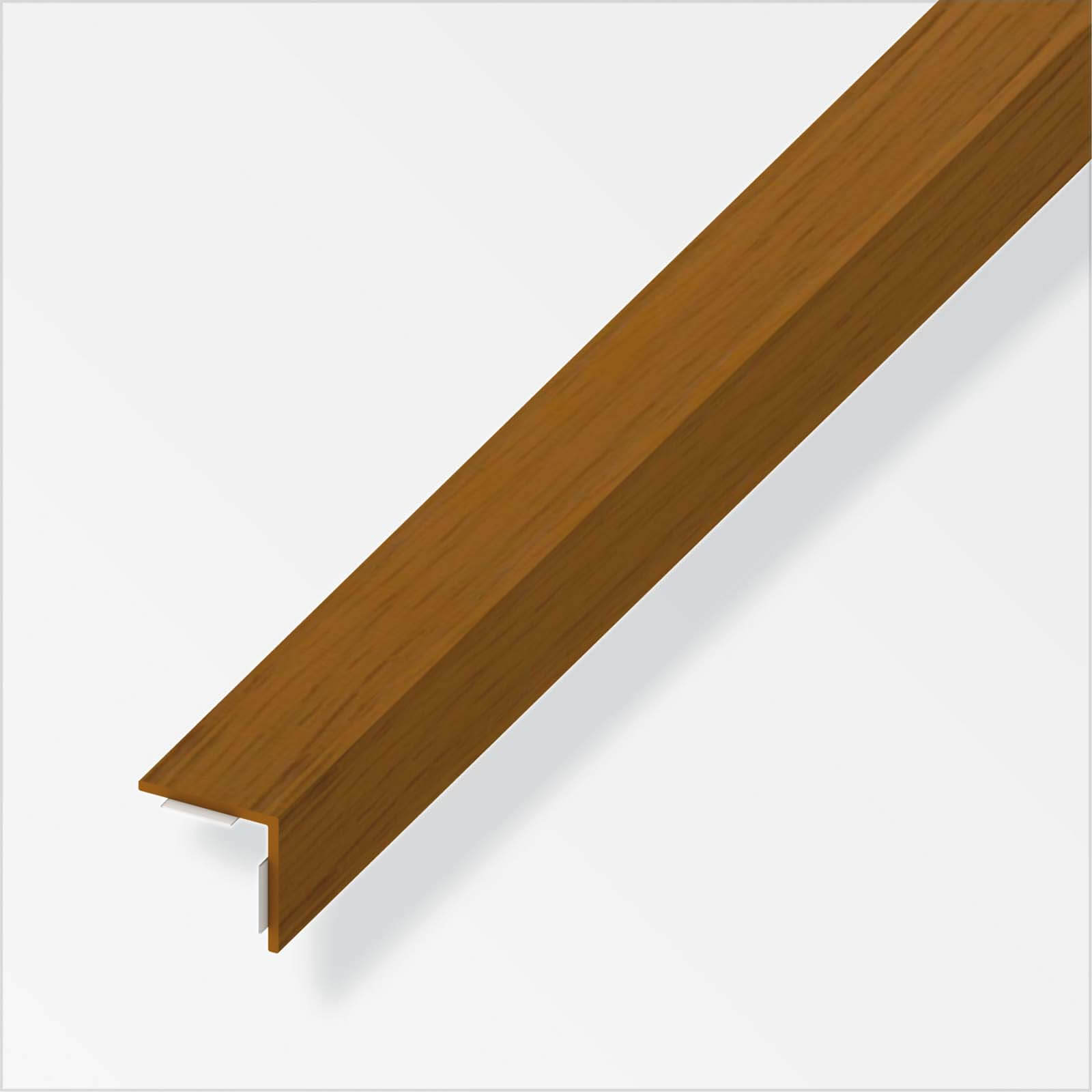 PVC Equal Angle Self-Adhesive Profile - Dark Oak - 1m x 20 x 20mm