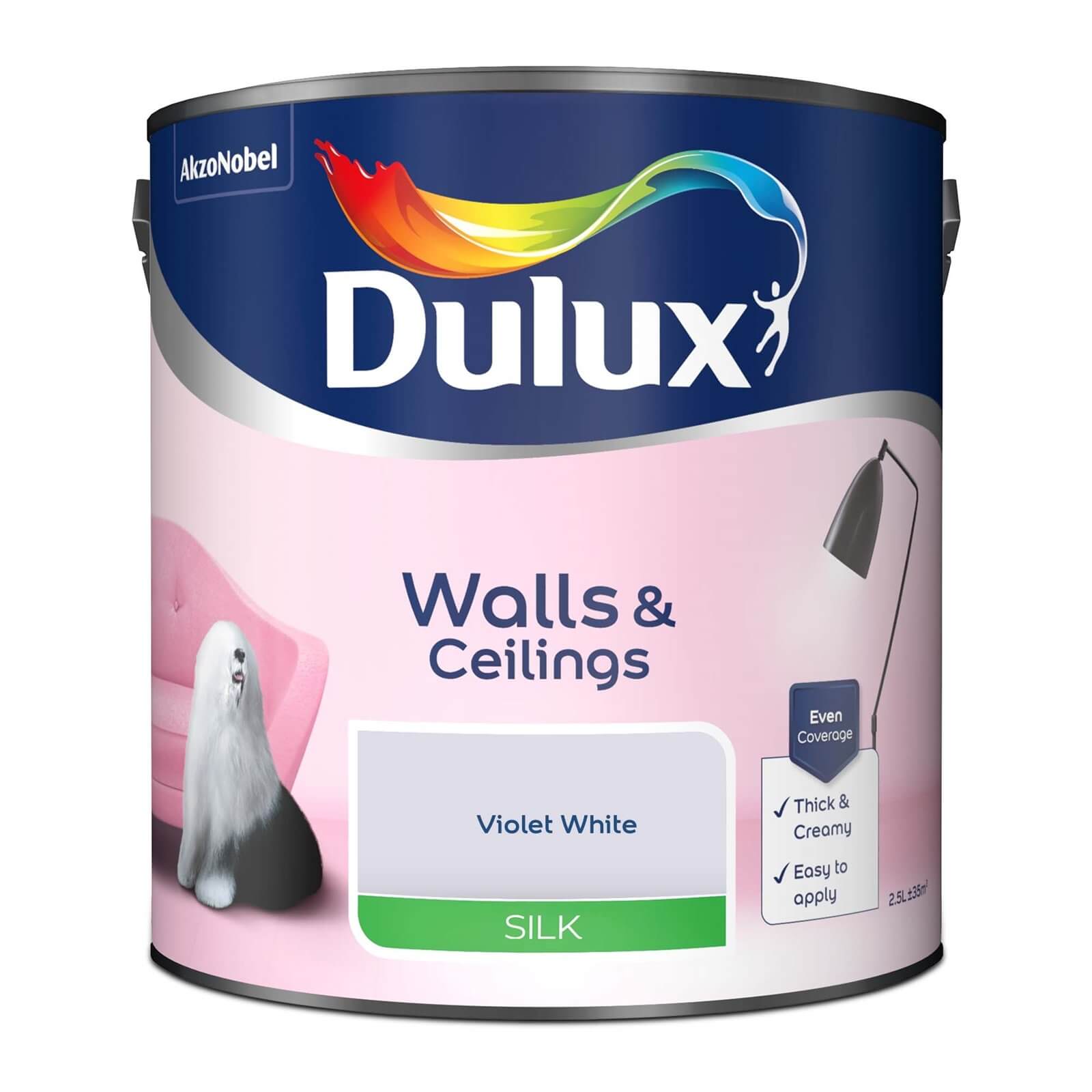 Dulux Violet White - Silk Emulsion Paint 2.5L