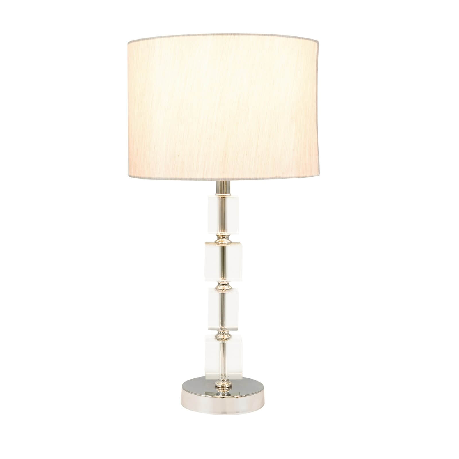 Esme Glass Table Lamp - Chrome