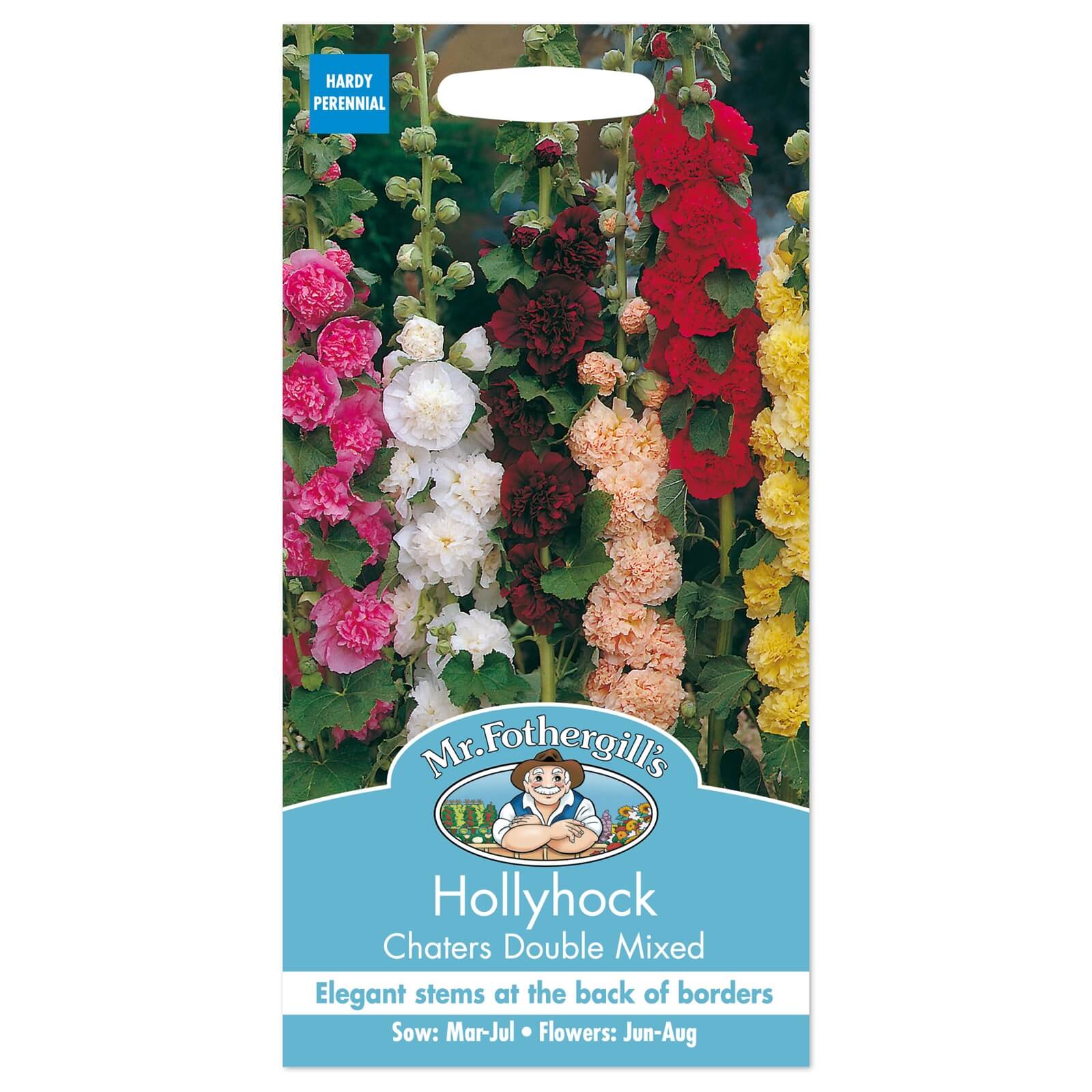 Mr. Fothergill's Hollyhock Chaters Double Mixed Seeds