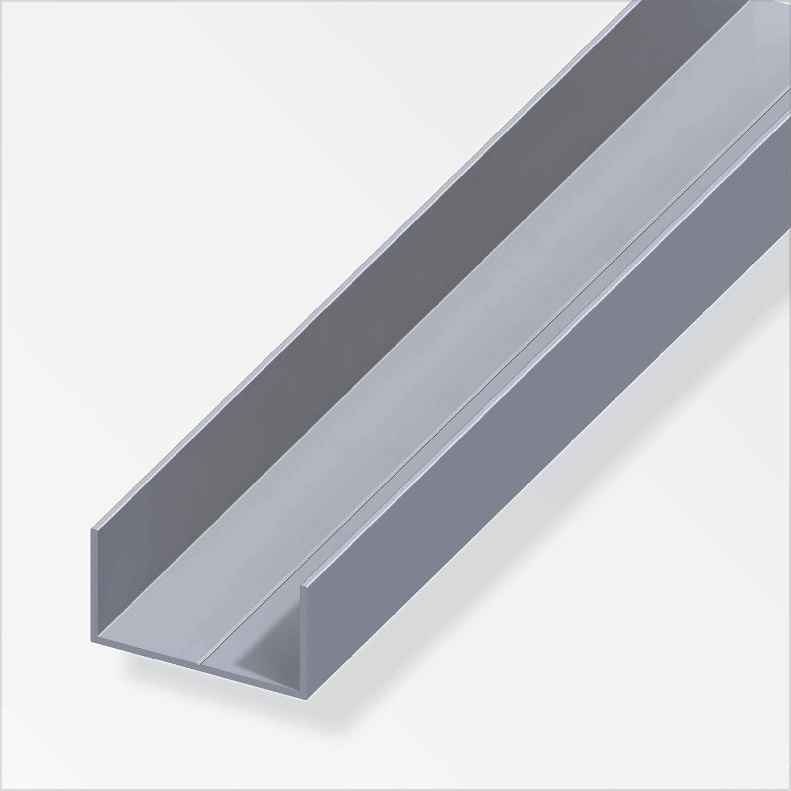 Aluminium Rectangular U Combitech Profile - 1m x 11.5 x 19.5mm