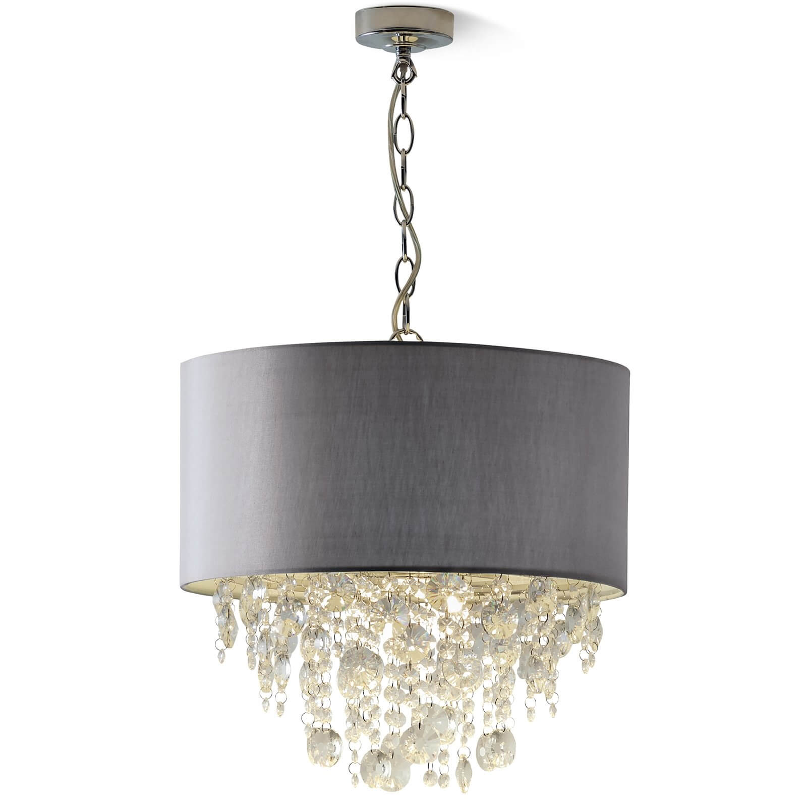 Wedmore Ceiling Light with Crystal Droplets - Grey