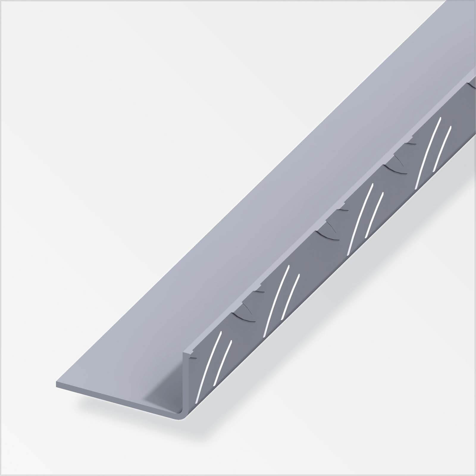 Checker Plate Aluminium Unequal Angle Combitech Profile - 2.5m x 53.6 x 29.5mm