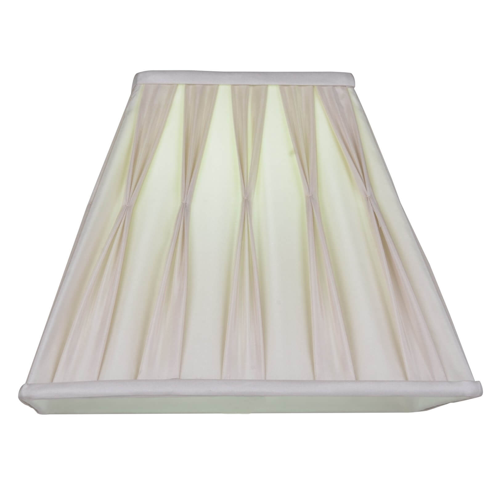 Silk Square Pleated Lamp Shade - Cream - 30cm