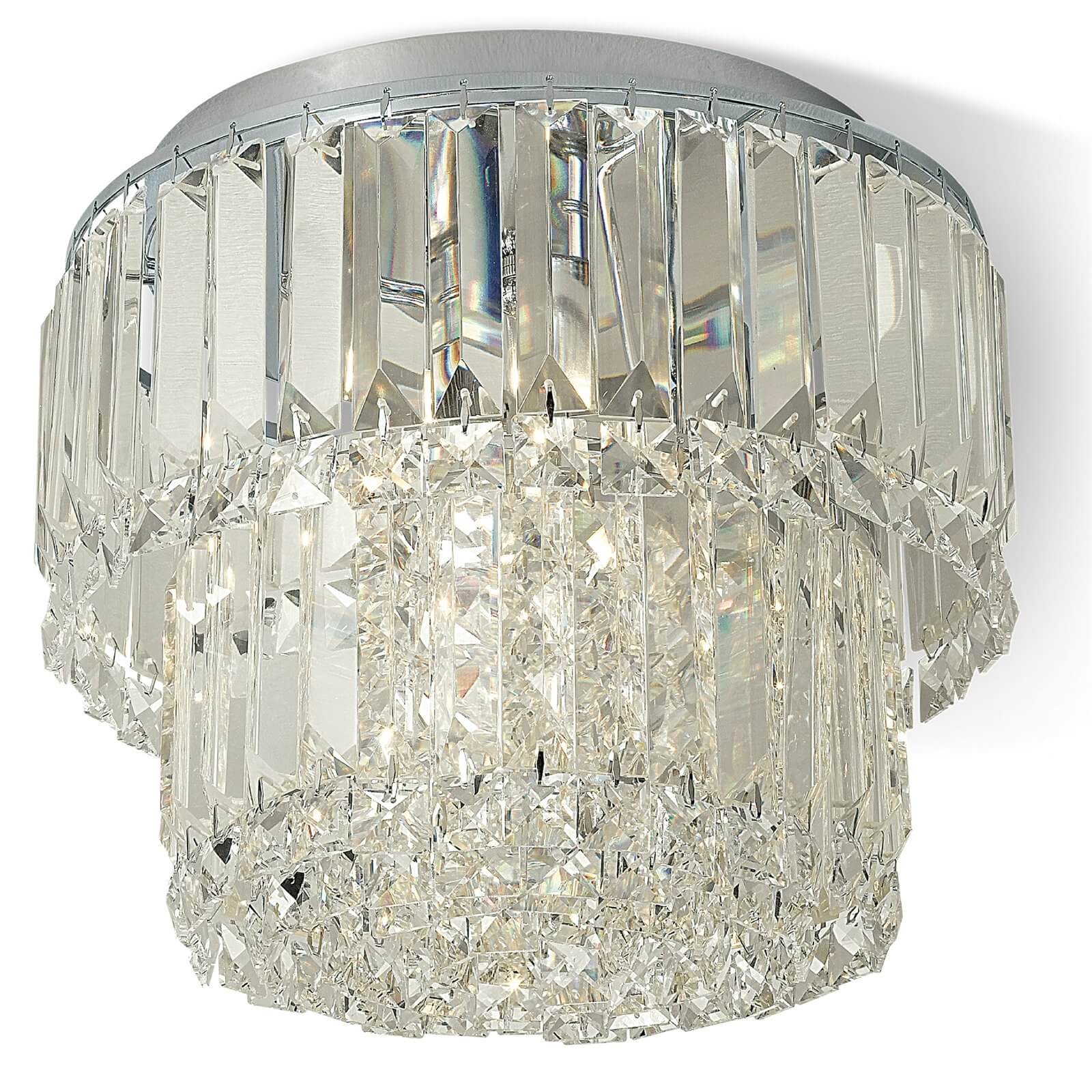 Kingsley Crystal Flush Ceiling Light