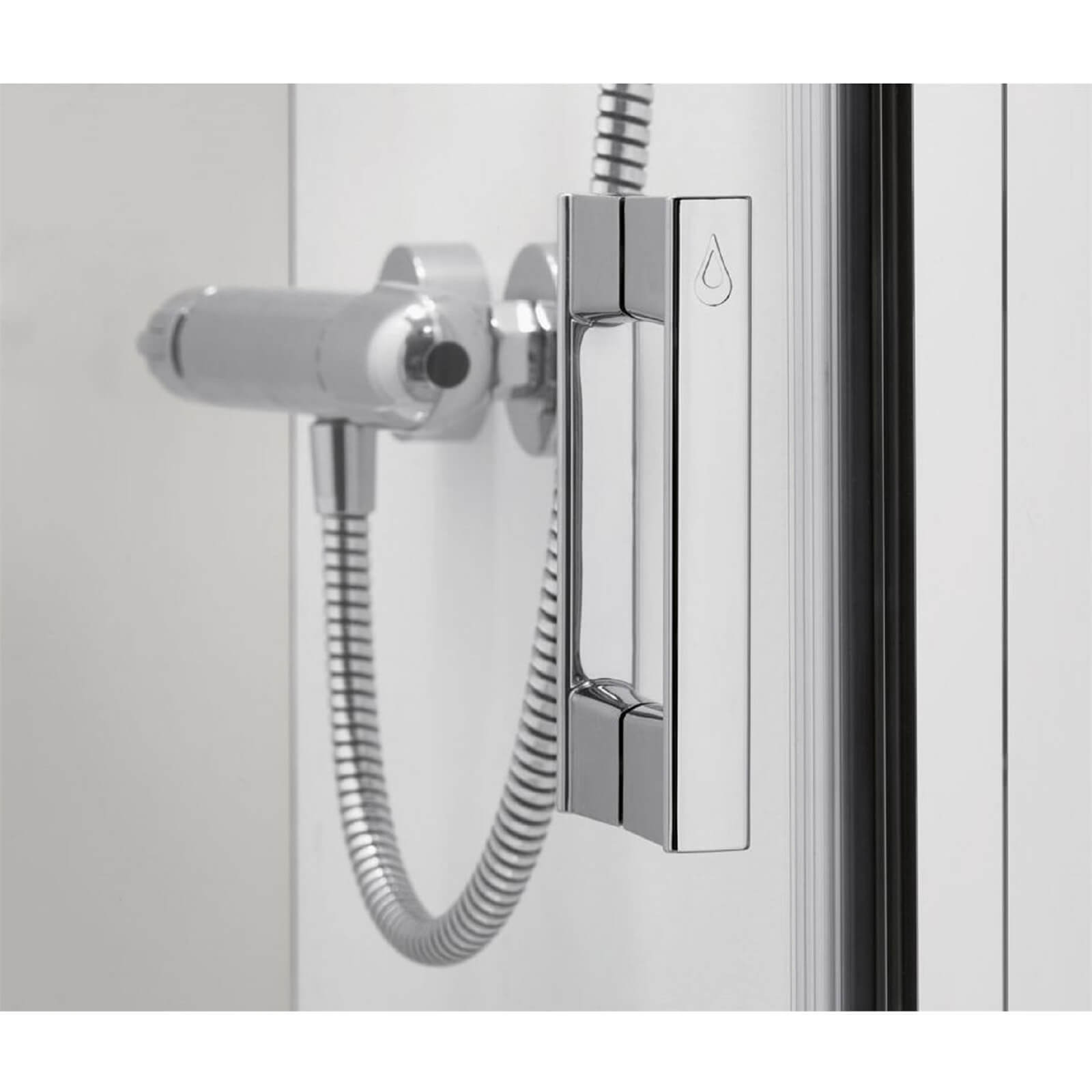 Mondella Pivot Shower Door - 800mm - Silver