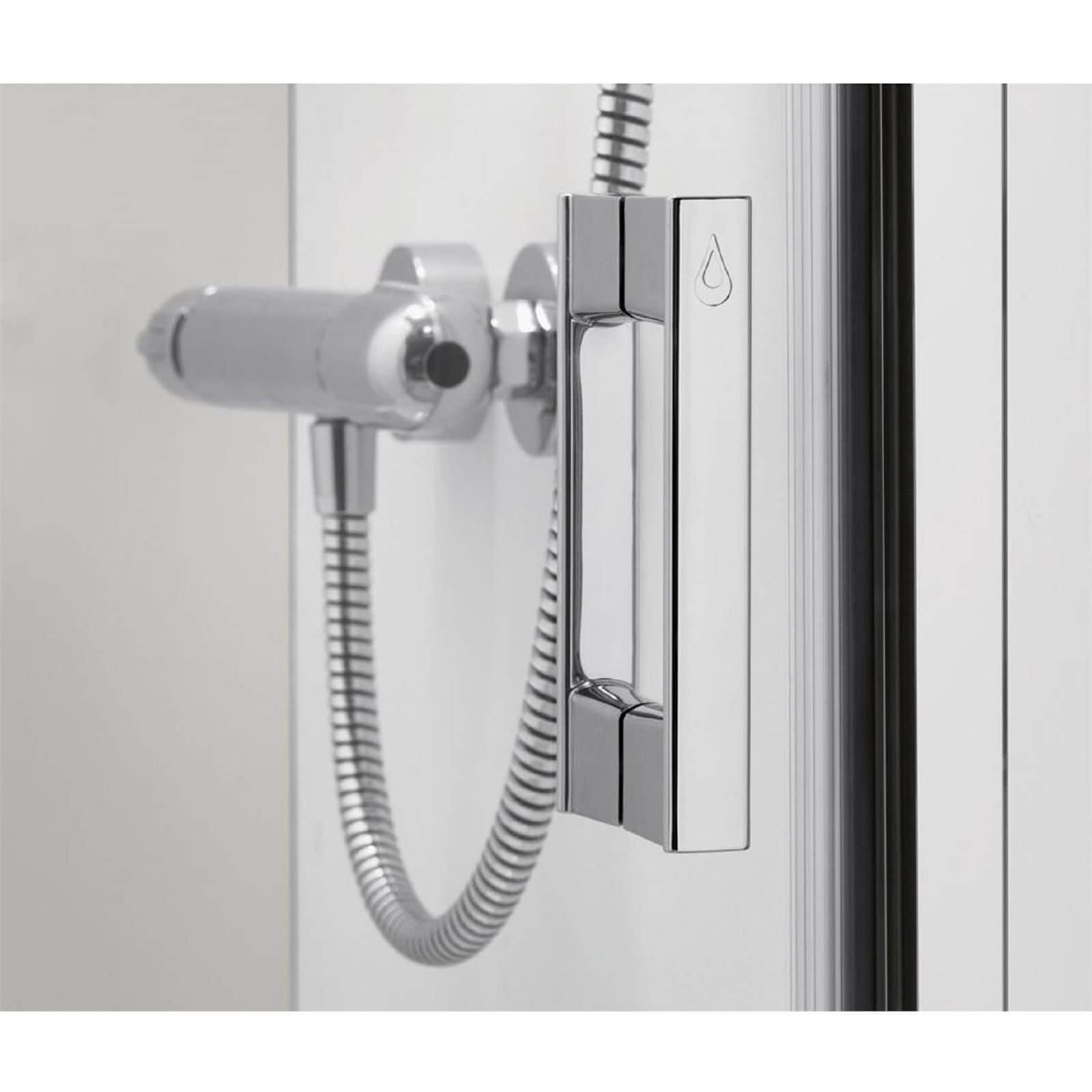 Mondella Pivot Shower Door - 900mm - Silver