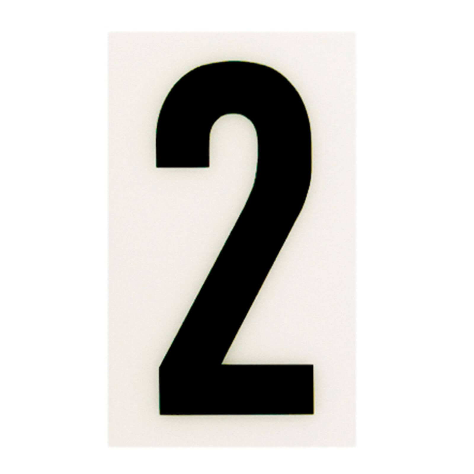 Breeze White Self Adhesive House Number - 60mm - 2