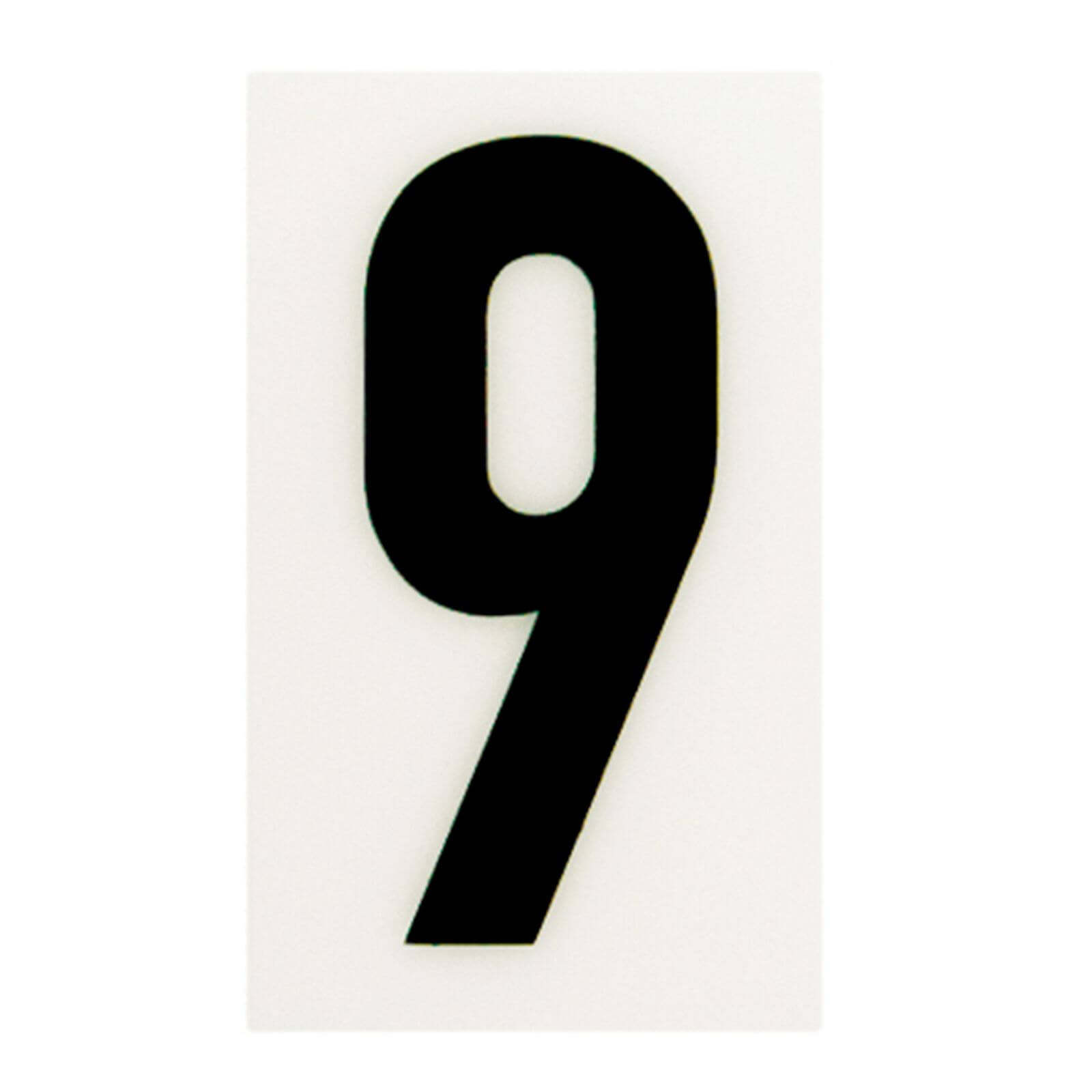 Breeze White Self Adhesive House Number - 60mm - 9