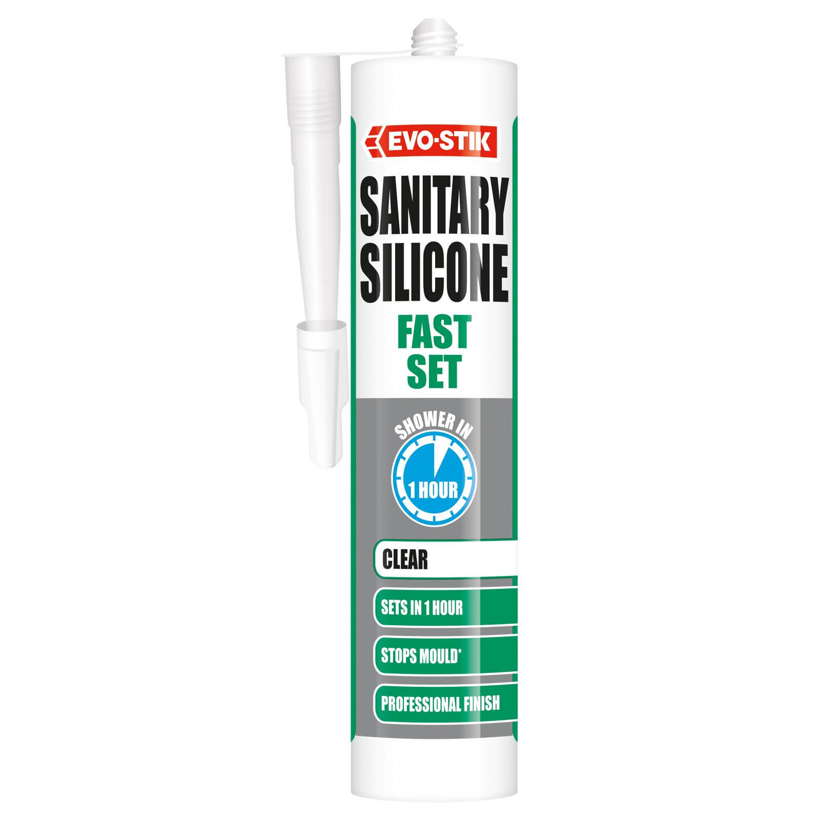 Evo-stik Fast Set Sanitary Sealant Clear