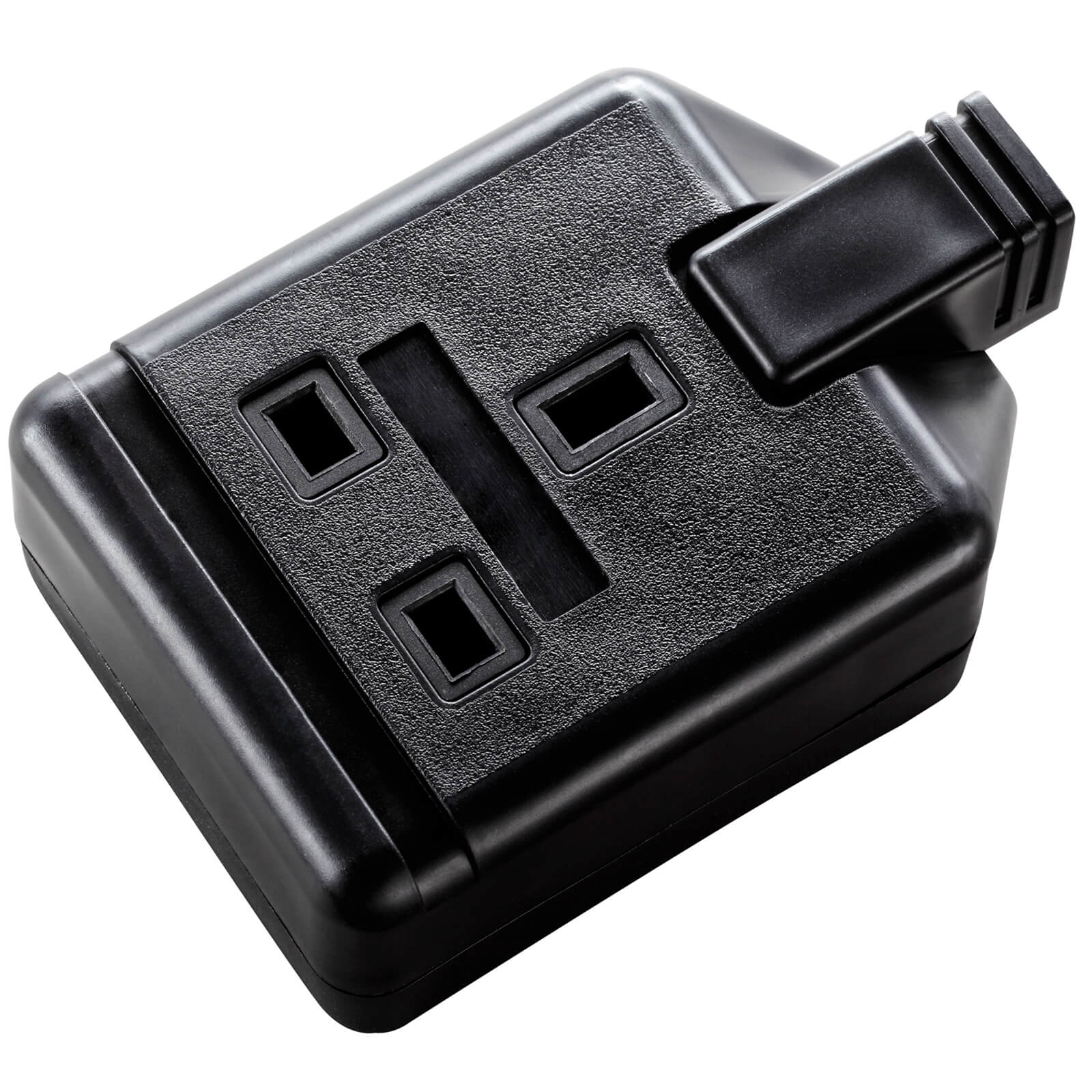 Masterplug 1 Socket Heavy Duty Rewirable Trailing Socket Black