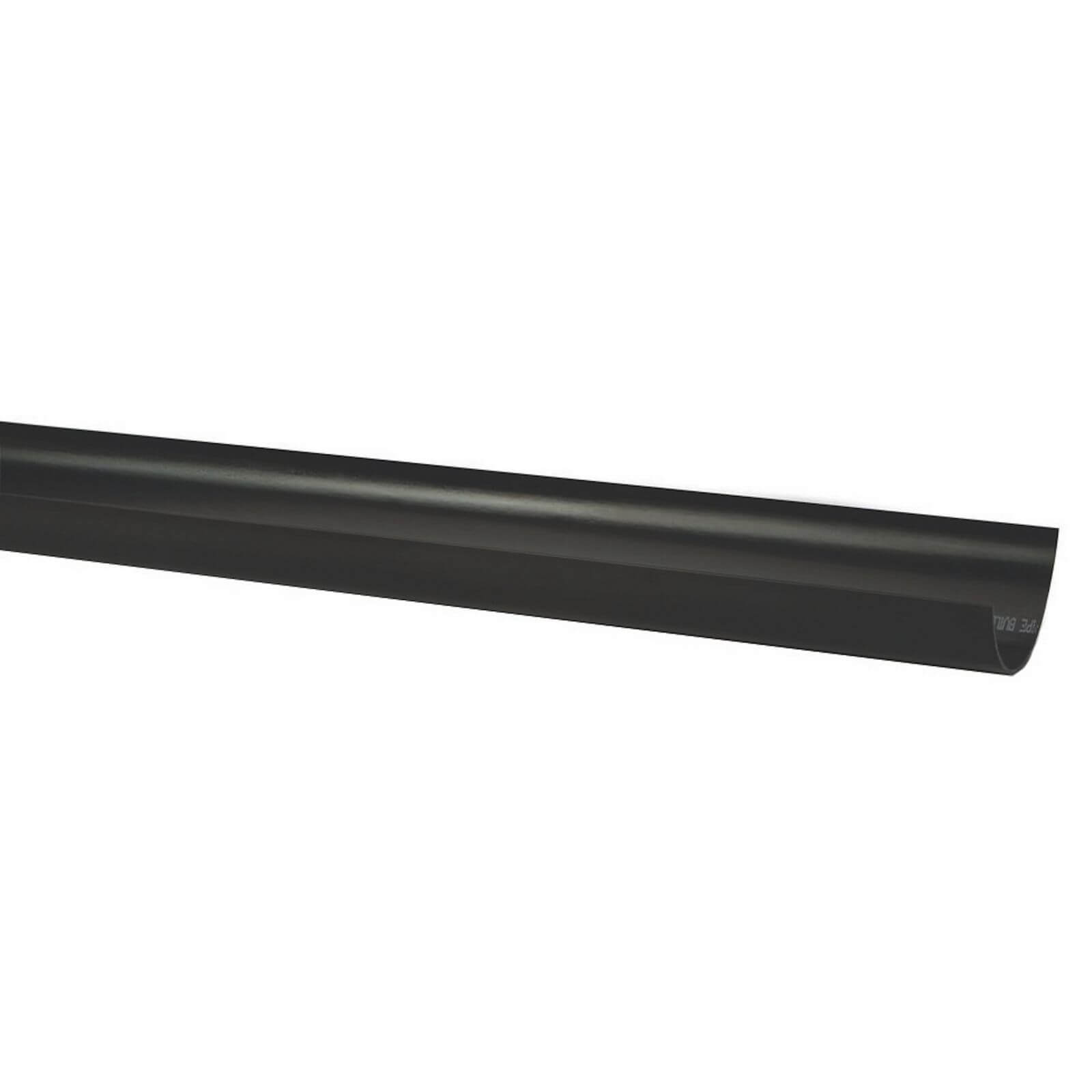 Polypipe Half Round Gutter - 112mm x 2m - Black
