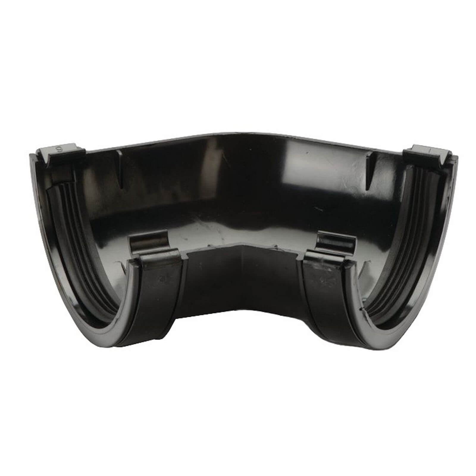 Polypipe Half Round Gutter Angle - 112mm x 135 Degree - Black