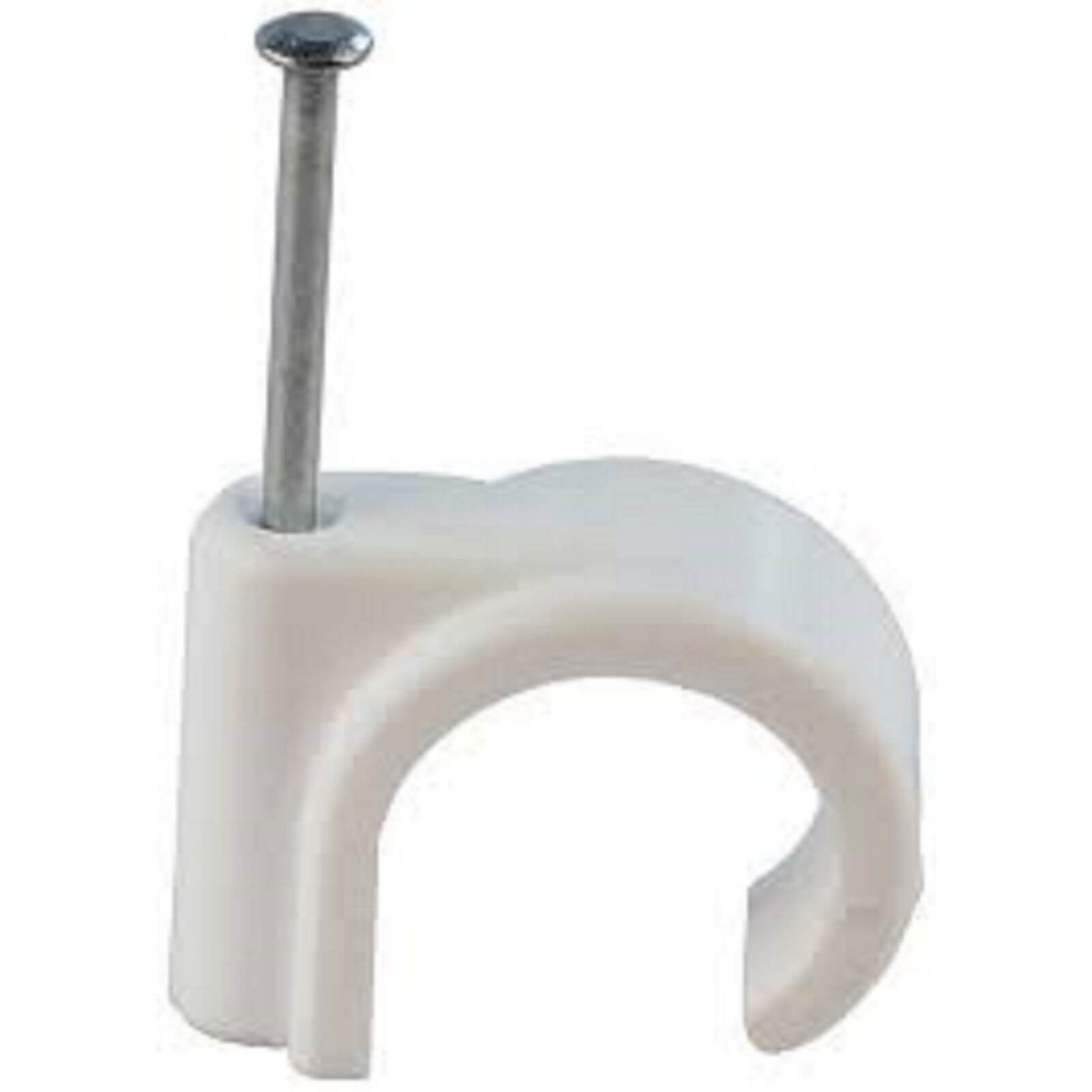 Oracstar Nail In Pipe Clips - 22mm - White - 10 Pack