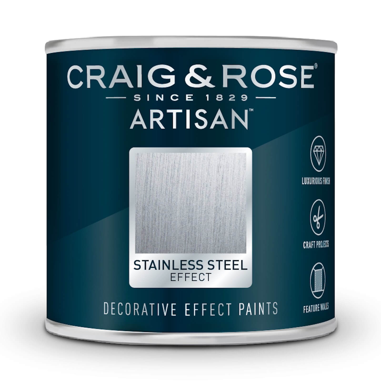 Craig & Rose Artisan Stainless Steel Effect Paint - 125ml