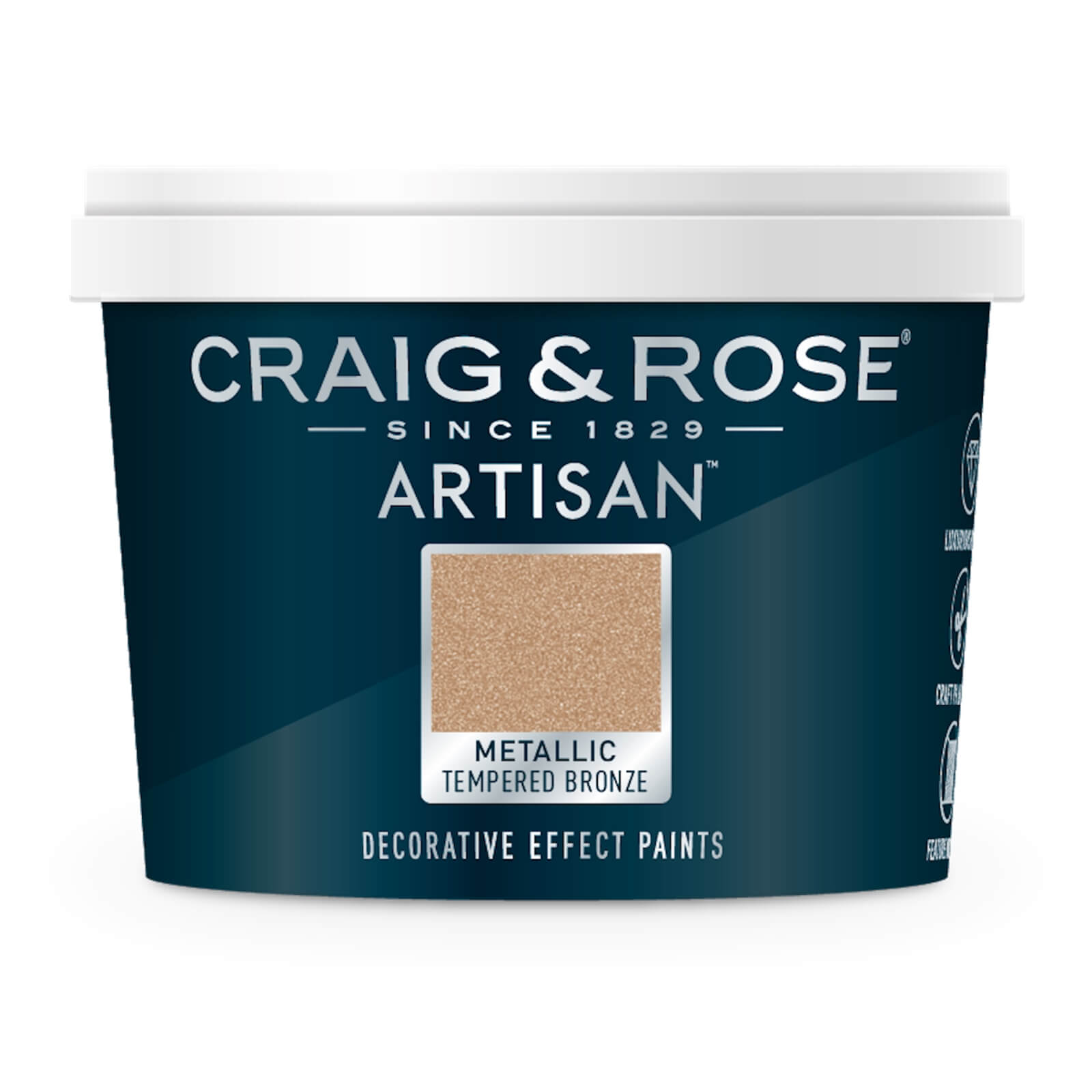 Craig & Rose Artisan Metallic Effect Paint Tempered Bronze - 250ml