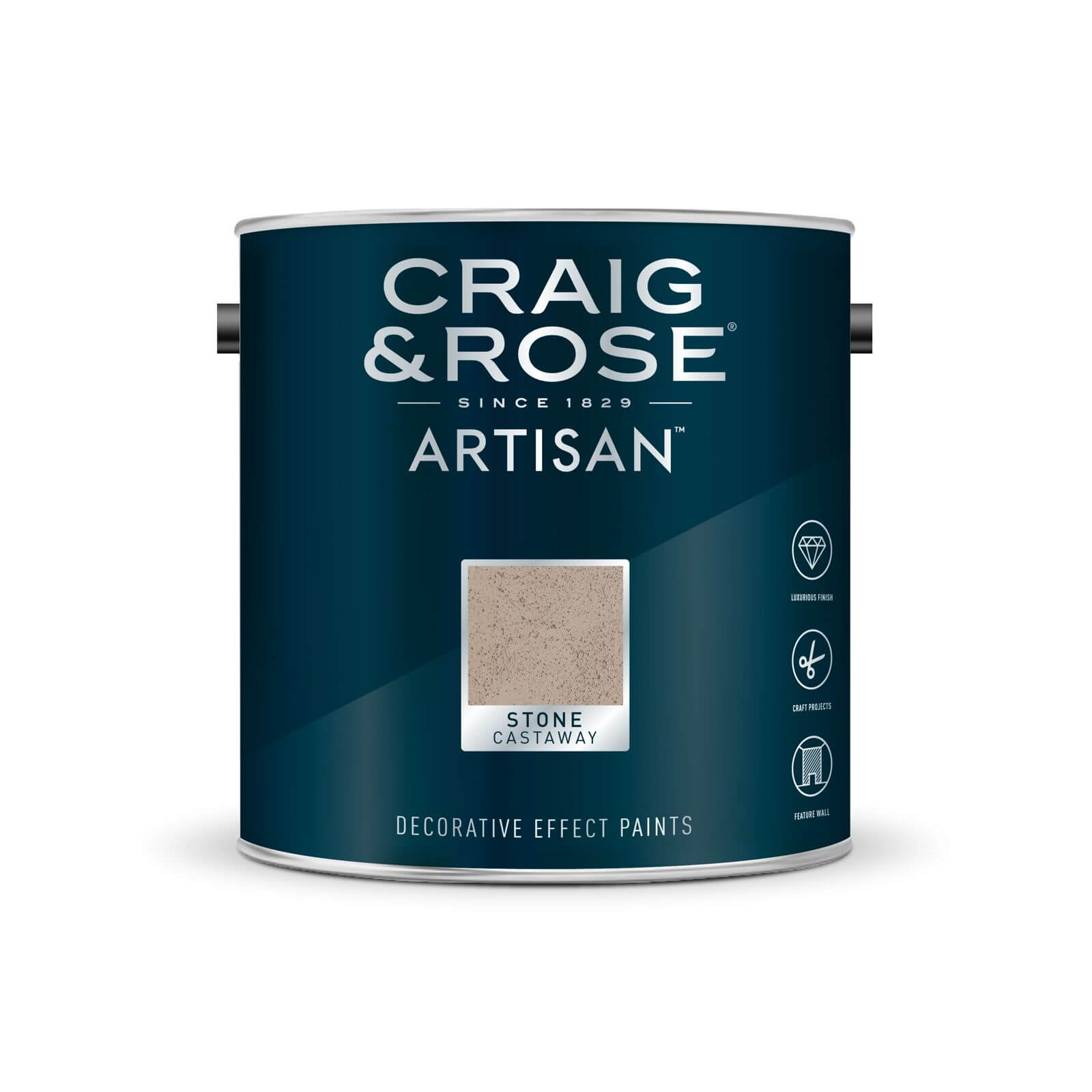 Craig & Rose Artisan Stone Effect Paint Castaway Stone - 2.5L