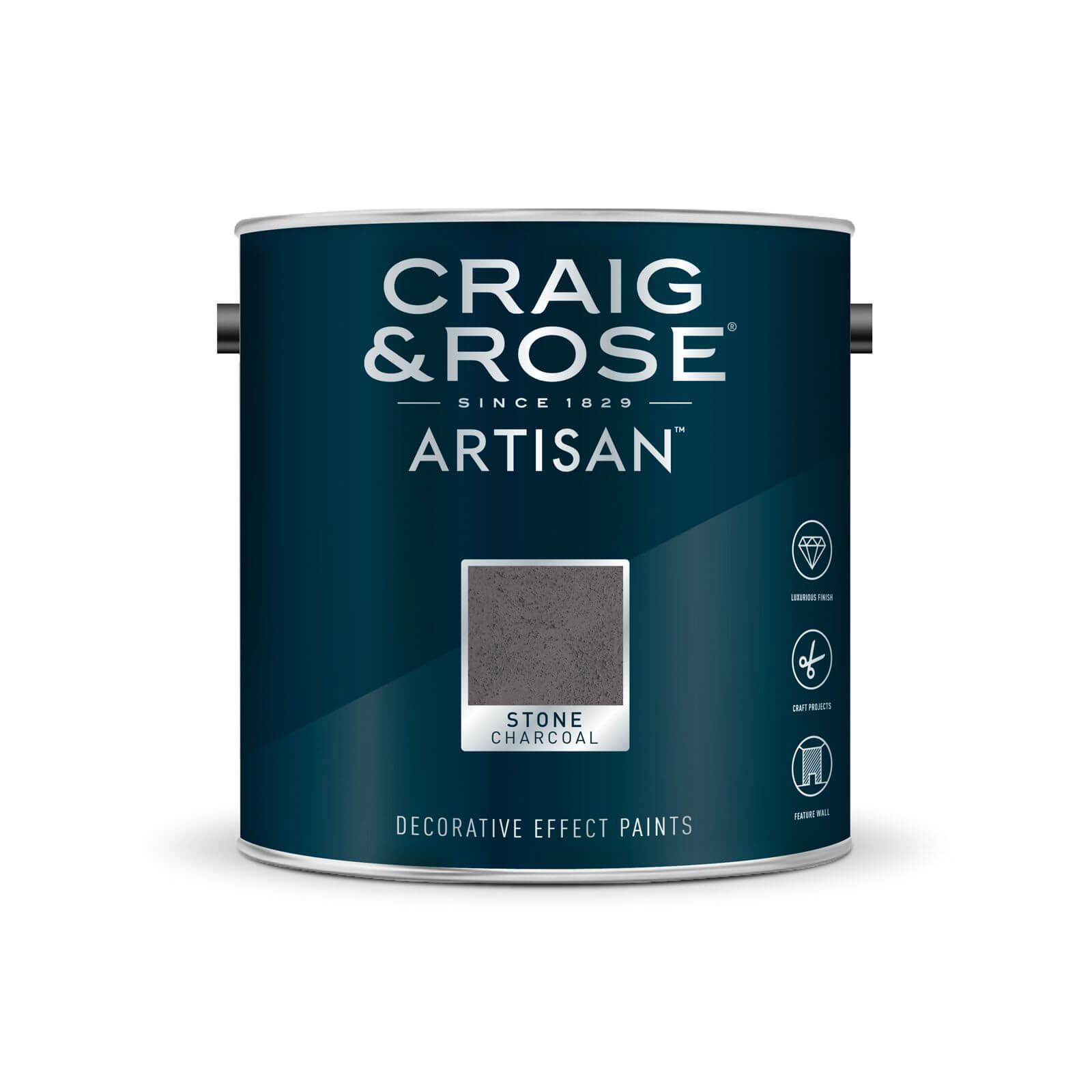Craig & Rose Artisan Stone Effect Paint Charcoal Stone - 2.5L