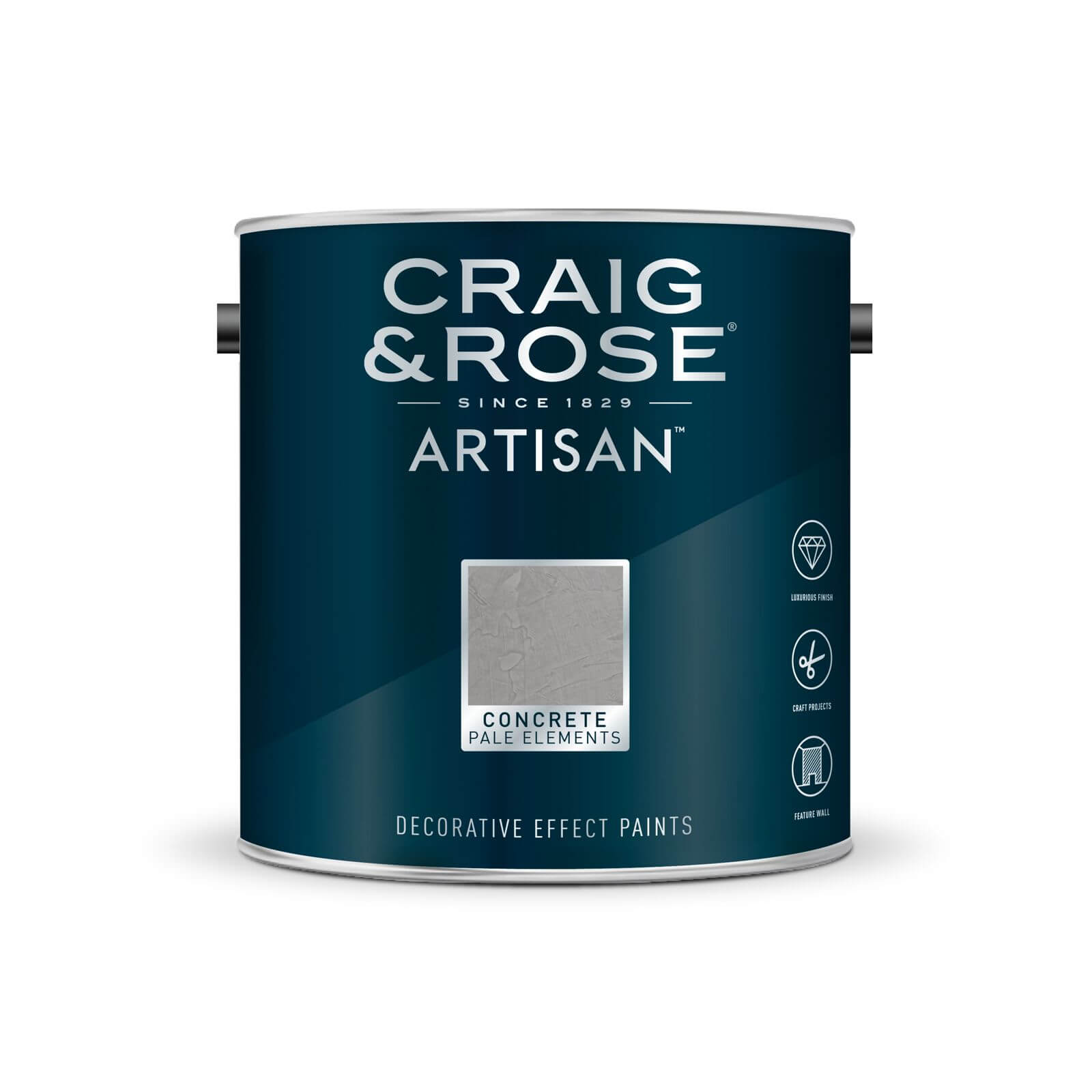 Craig & Rose Artisan Concrete Effect Paint Pale Elements - 2.5L