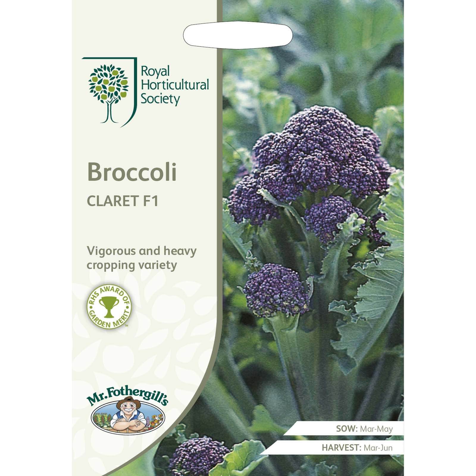 RHS Broccoli Claret F1 Seeds