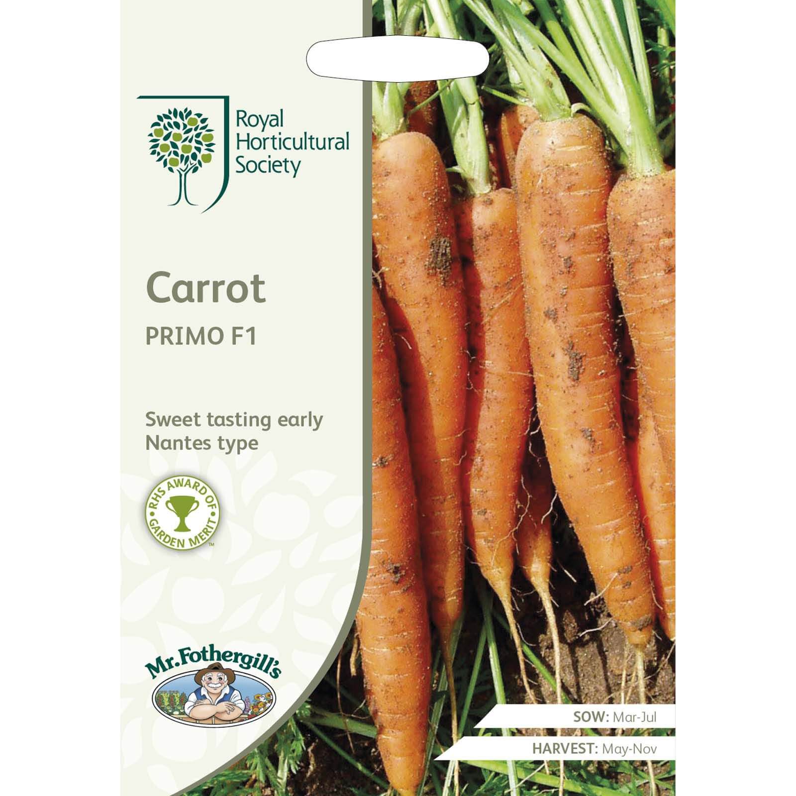 RHS Carrot Primo F1 Seeds