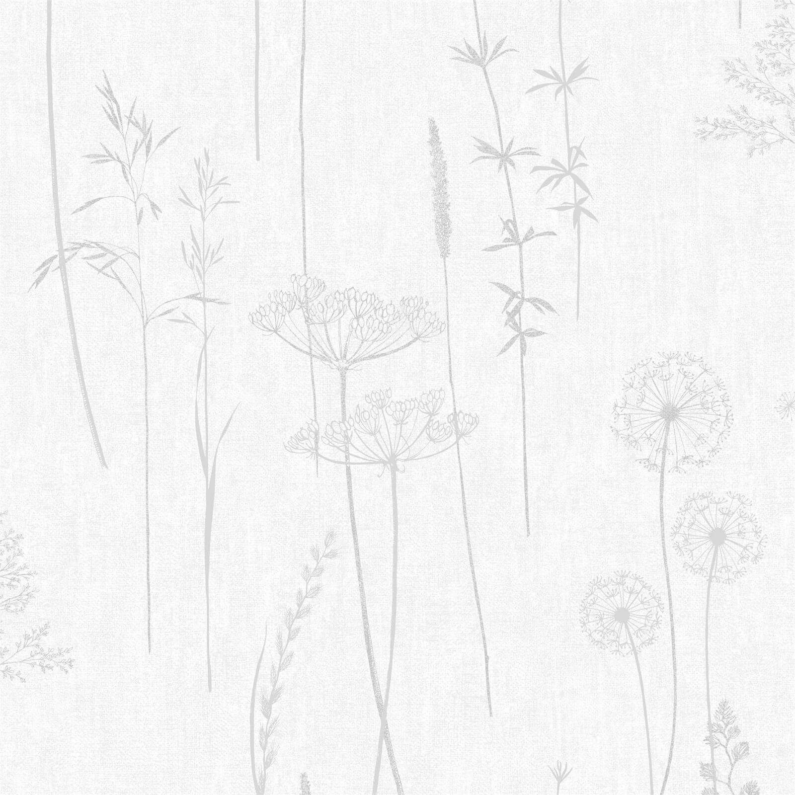 Superfresco Easy Meadow Wallpaper - Silver