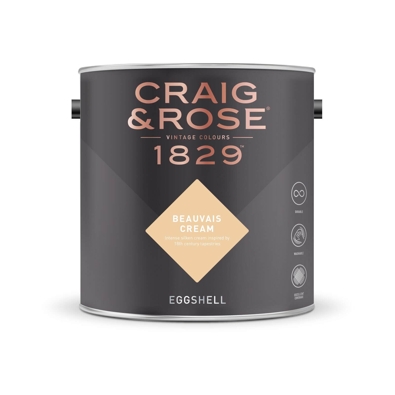 Craig & Rose 1829 Eggshell Paint Beauvais Cream - 2.5L