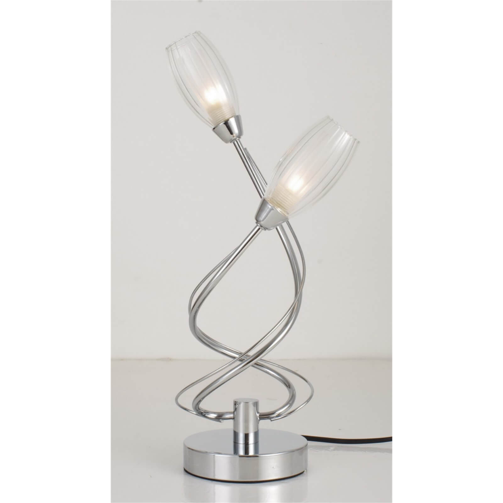 Estelle 2 Light Table Lamp - Chrome