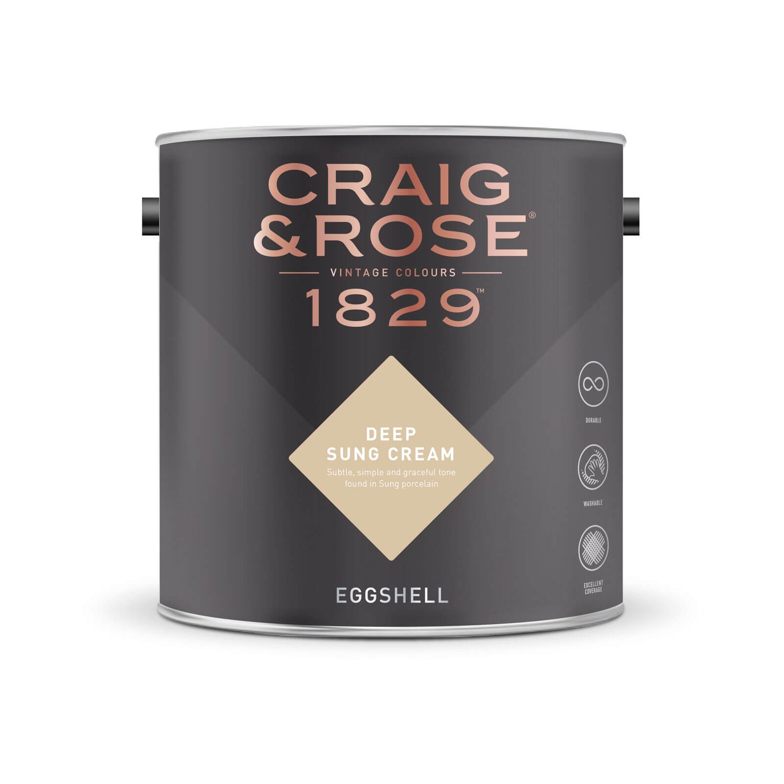 Craig & Rose 1829 Eggshell Paint Deep Sung Cream - 2.5L