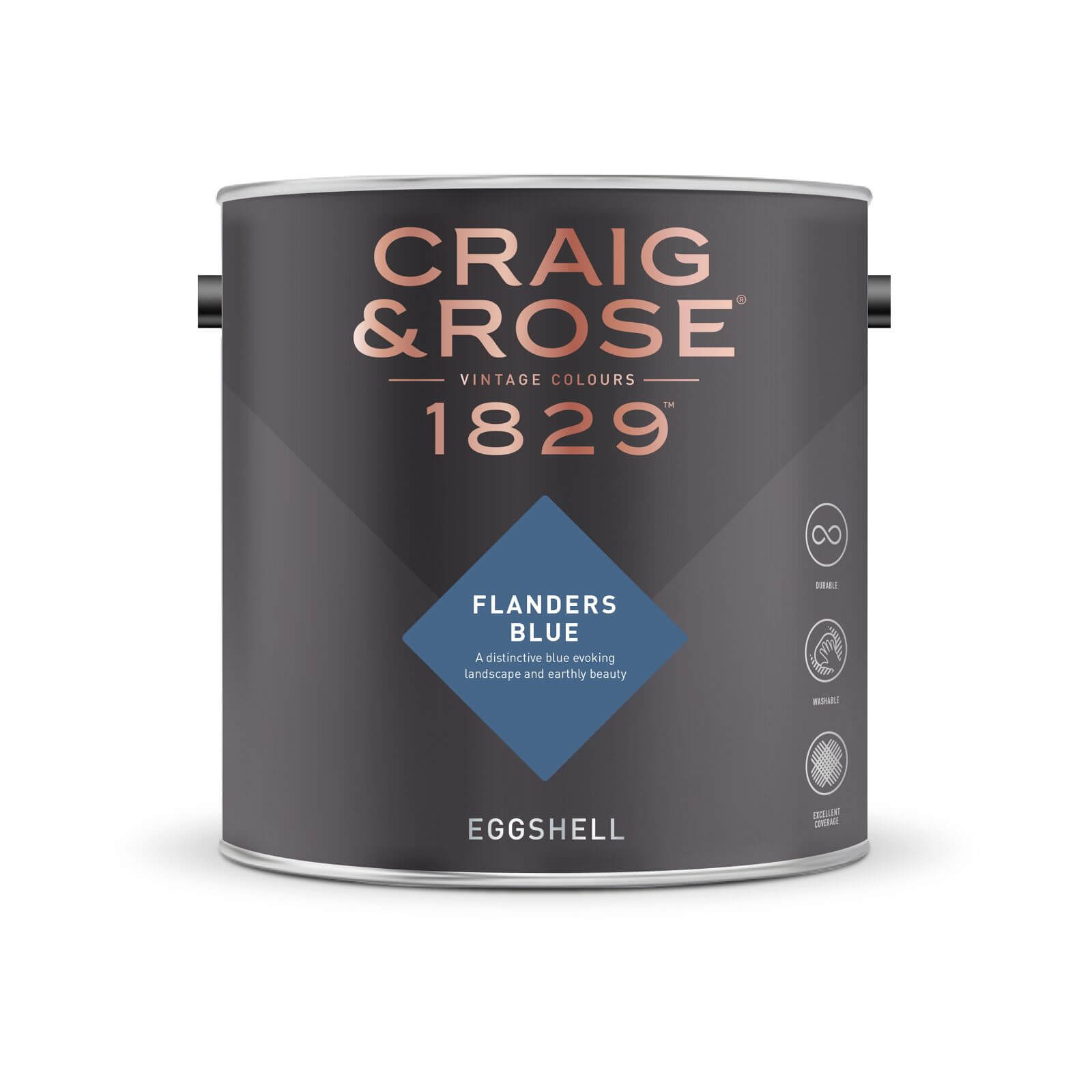 Craig & Rose 1829 Eggshell Paint Flanders Blue - 2.5L