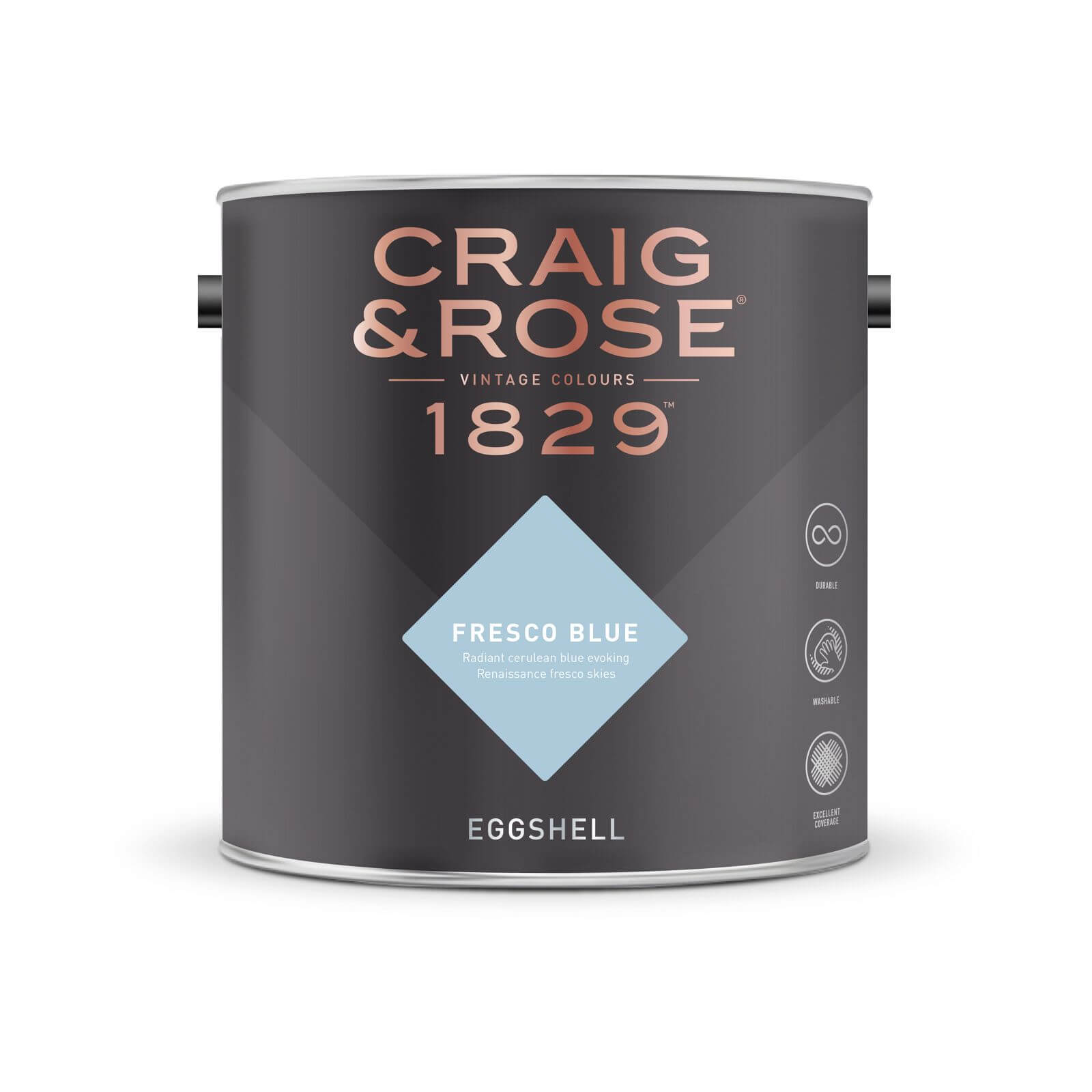 Craig & Rose 1829 Eggshell Paint Fresco Blue - 2.5L
