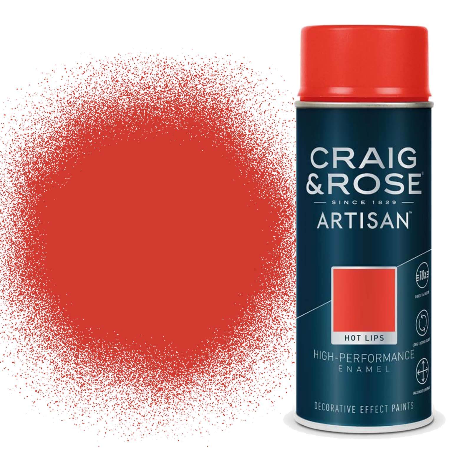 Craig & Rose Artisan Enamel Gloss Spray Paint Hotlips - 400ml
