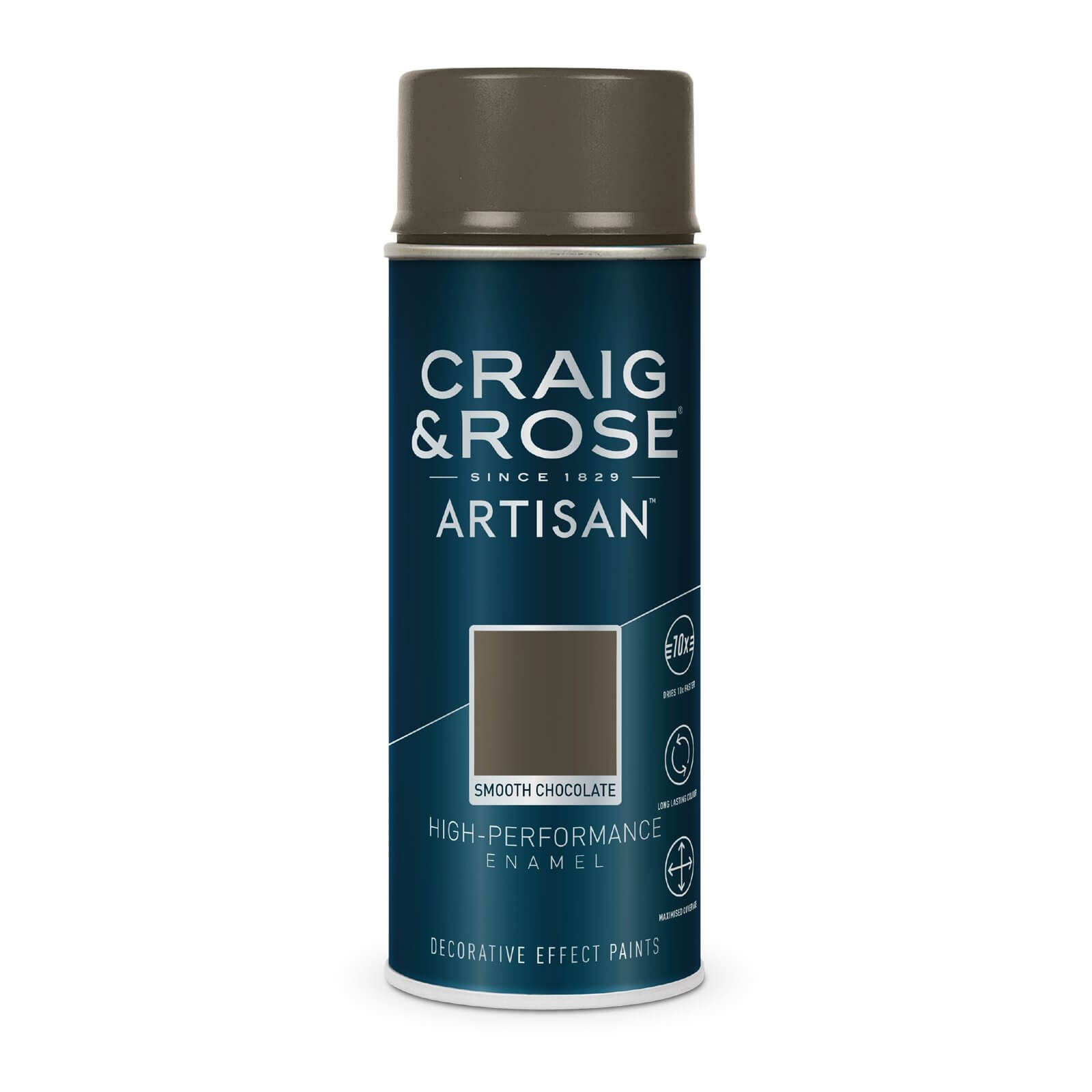Craig & Rose Artisan Enamel Gloss Spray Paint Smooth Chocolate - 400ml