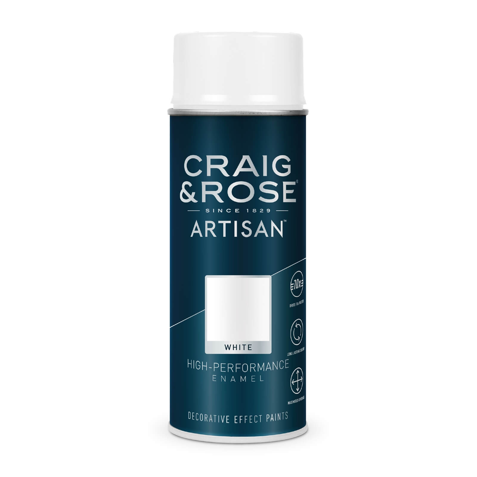 Craig & Rose Artisan Enamel Gloss Spray Paint White - 400ml