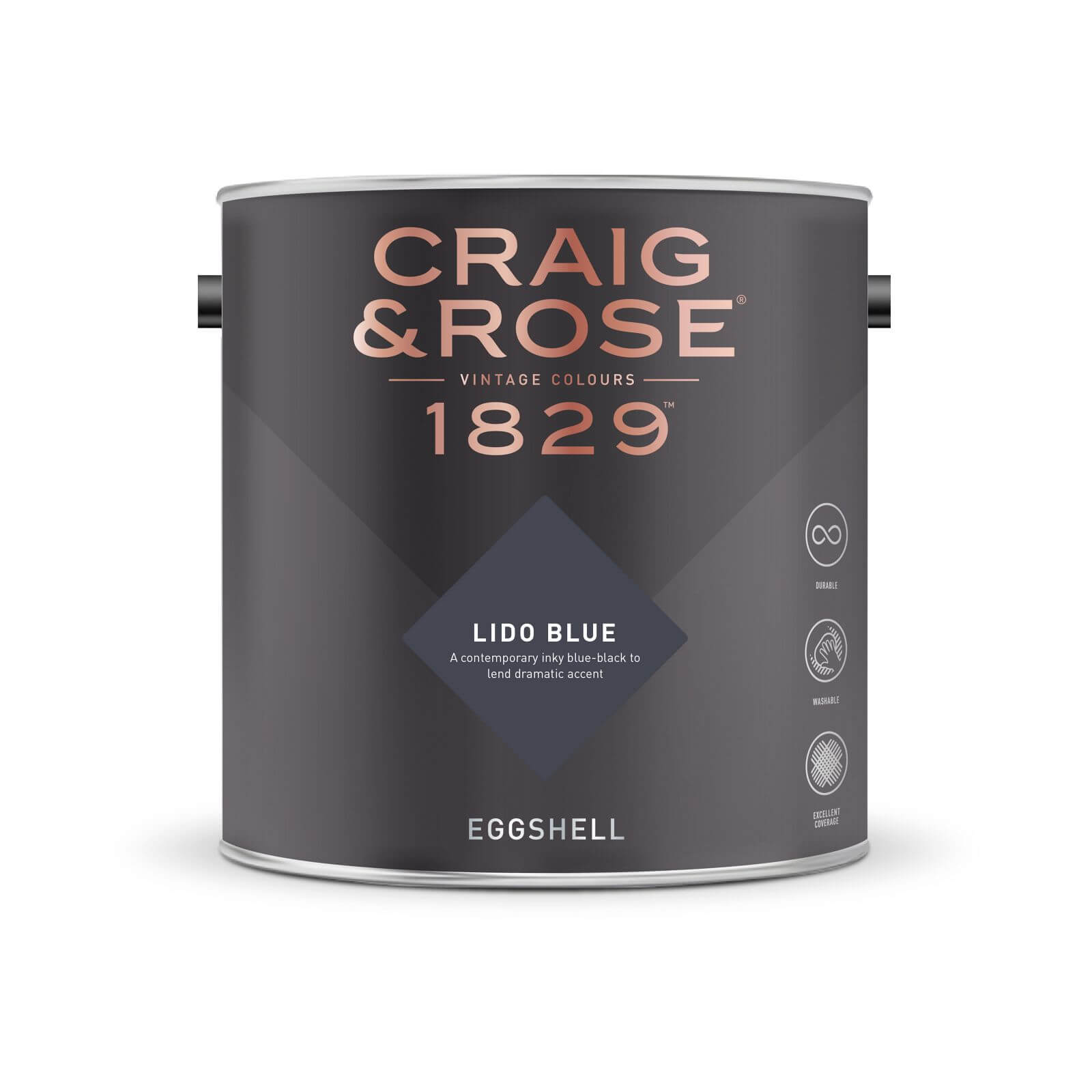 Craig & Rose 1829 Eggshell Paint Lido Blue - 2.5L