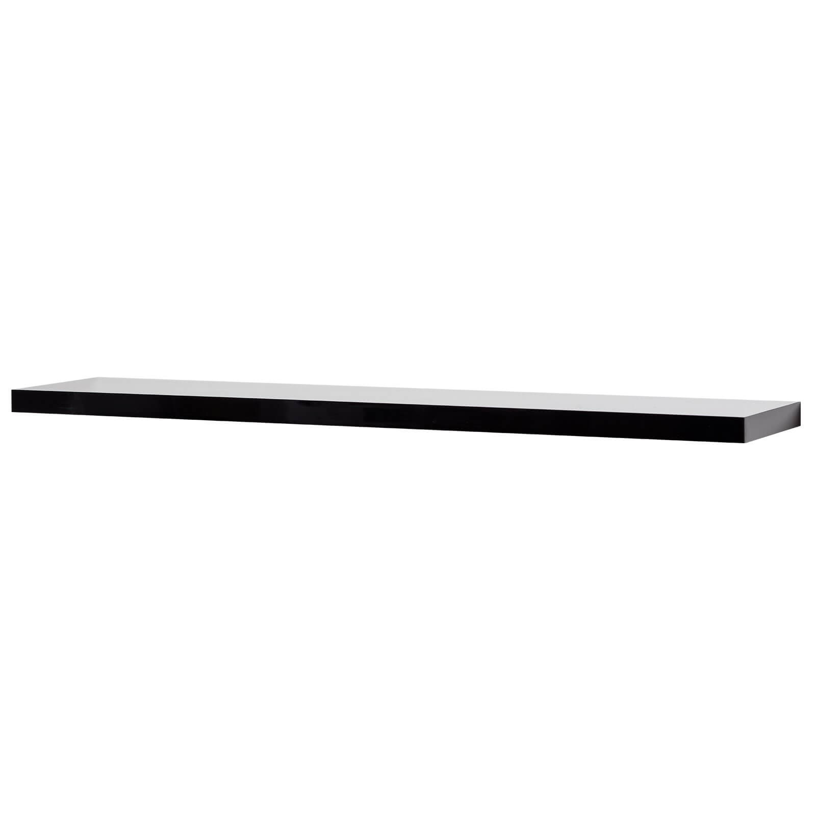 Floating Shelf - Black Gloss - 1200 x 240 x 38mm