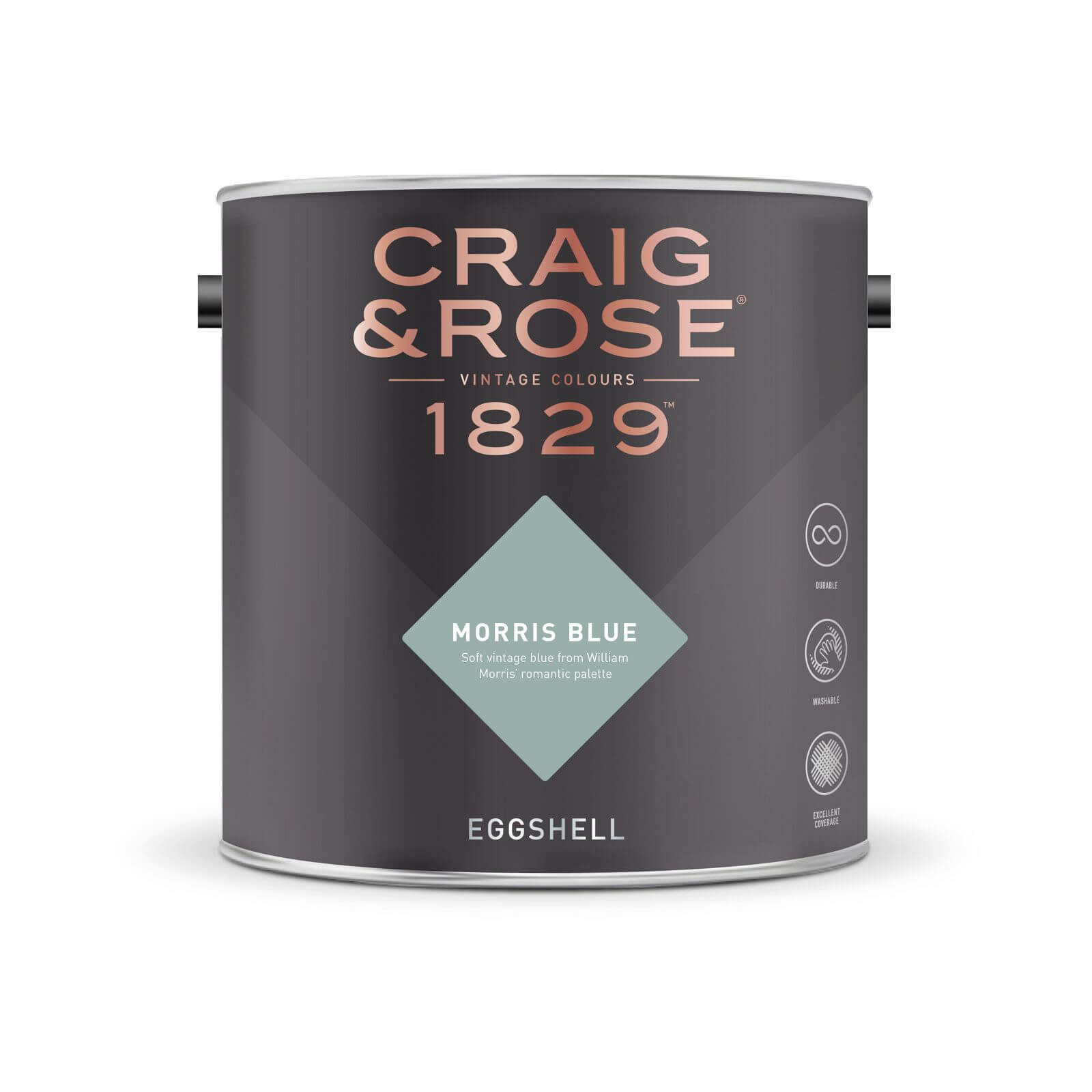 Craig & Rose 1829 Eggshell Paint Morris Blue - 2.5L