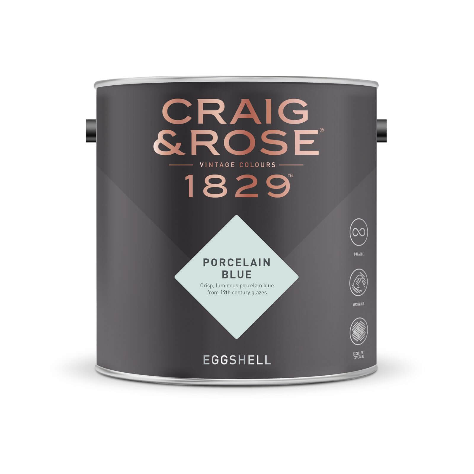 Craig & Rose 1829 Eggshell Paint Porcelain Blue - 2.5L